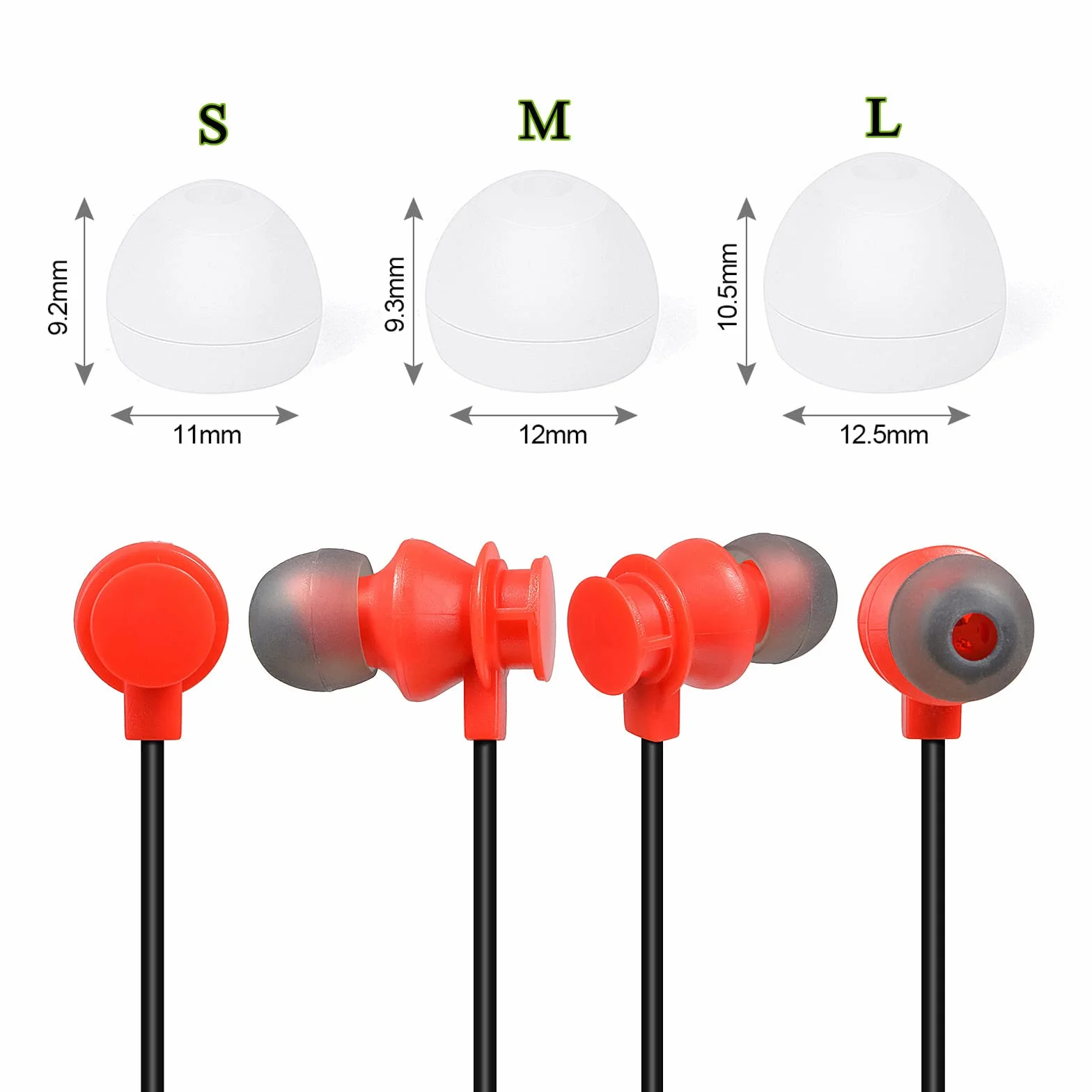 Auricolare Leggero per Radio a Forma di G Compatibile con Baofeng Kenwood Retevis UV5R TK250 TK320 Walkie Talkie Rosso