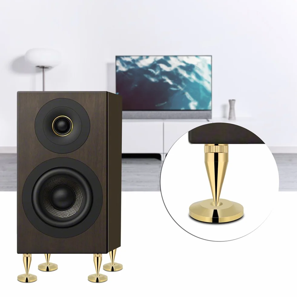 Piedini per Altoparlanti 8 Paia 6 x 36 mm Rame Ammortizzatori Cono Absorber Vite + Piedino Audio Subwoofer HIFI