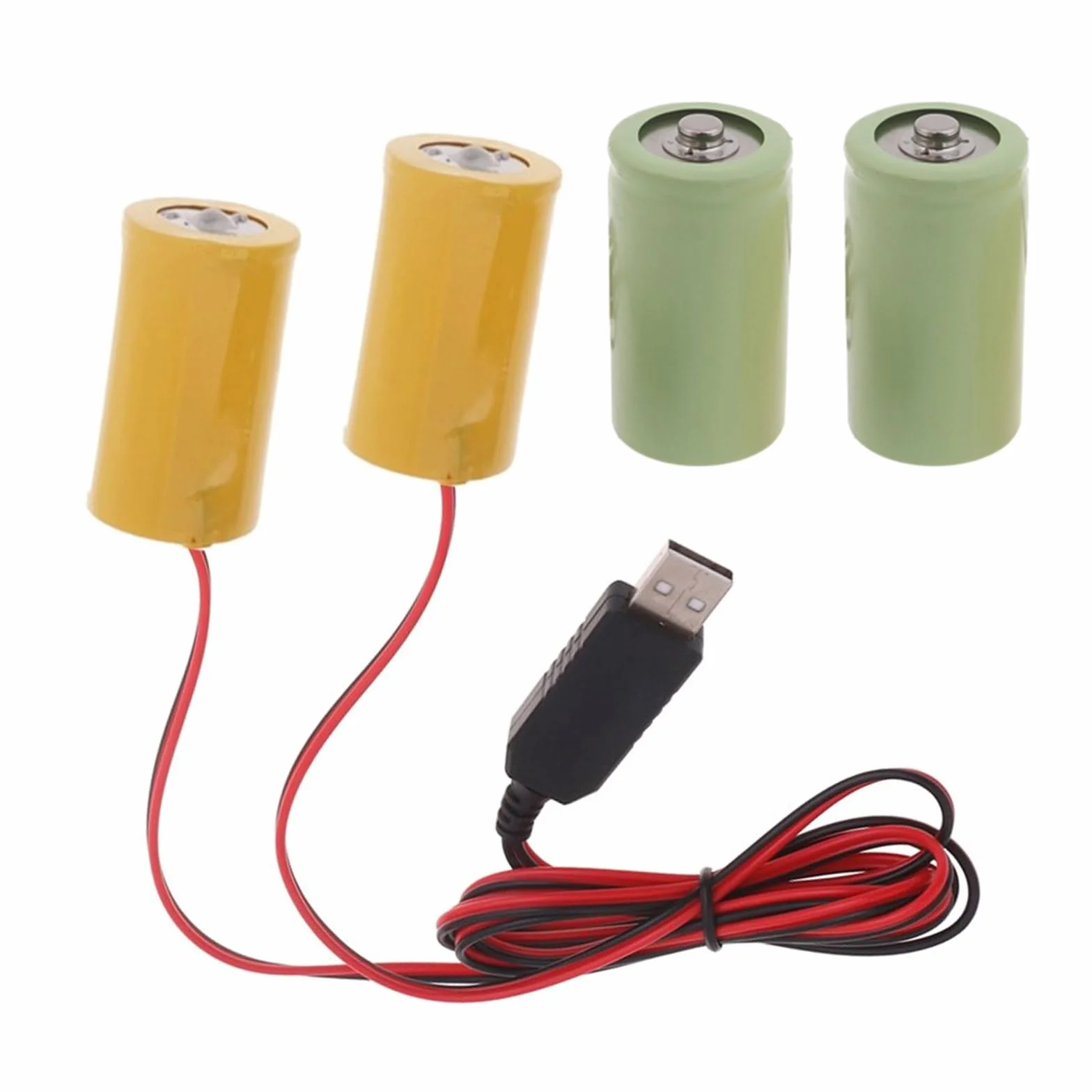 Zestaw 2w1 Eliminator di Batteria Alimentatore USB Sostituire 3V LR20 D