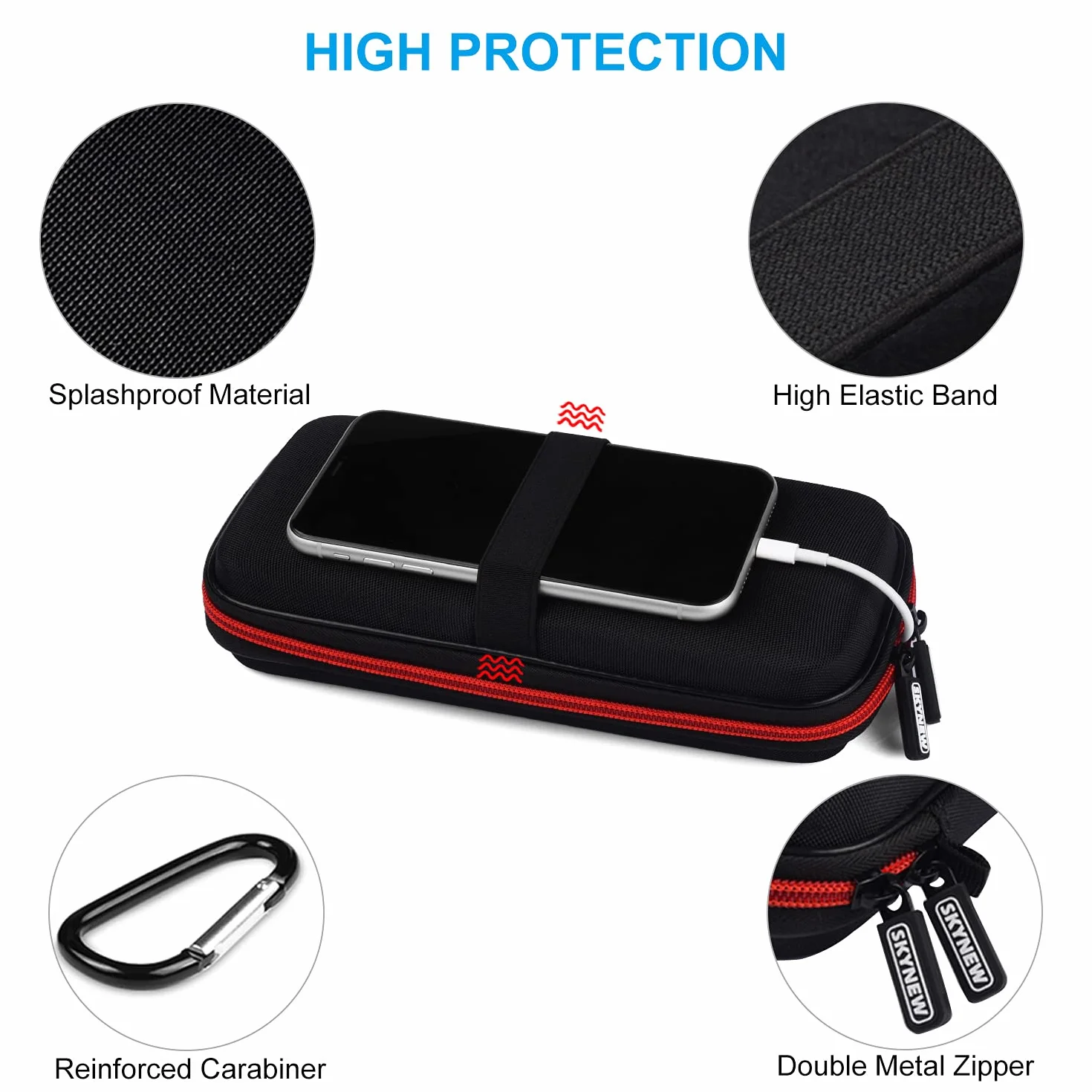 Custodia per powerbank compatibile con Anker PowerCore 26800, RAVPower 26800, Nero
