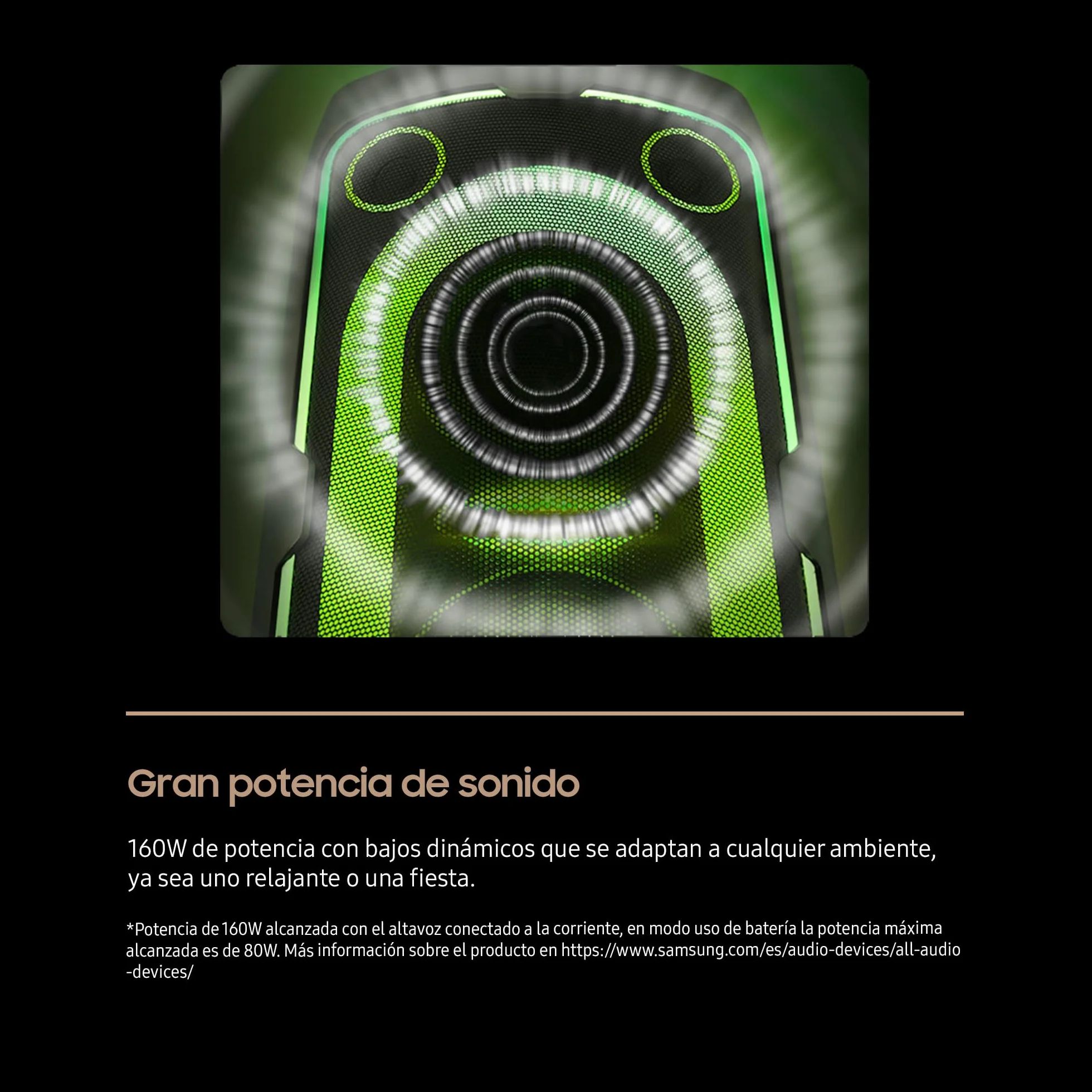 Samsung Sound Tower MX-ST40F/ZF 160W Audio Bidirezionale 12 Ore IPX4 Party Lights Bluetooth