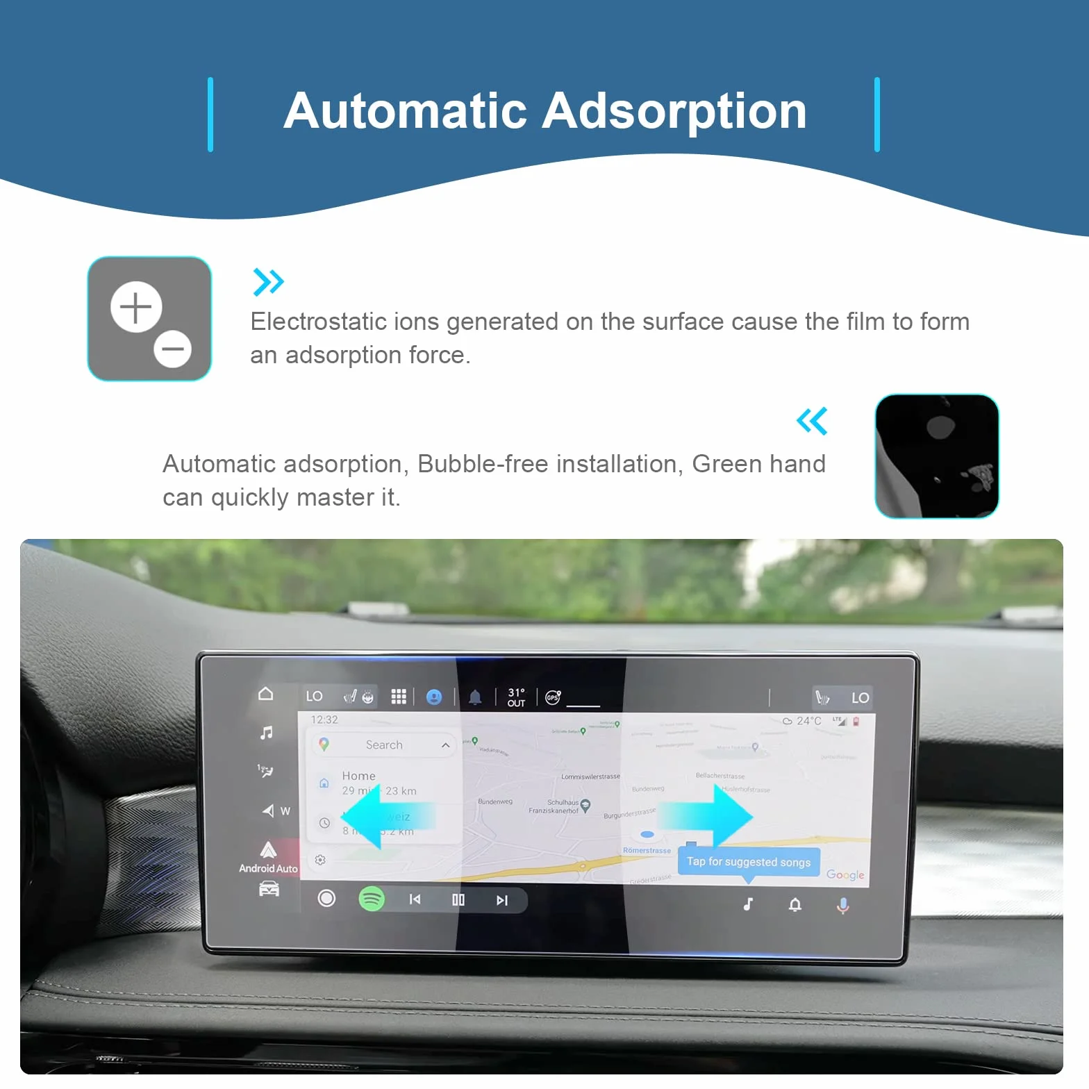 GAFAT Pellicola Protettiva per Alfa Romeo Tonale 2022-2025 10,25" Infotainment Screen, 6H Antigraffio