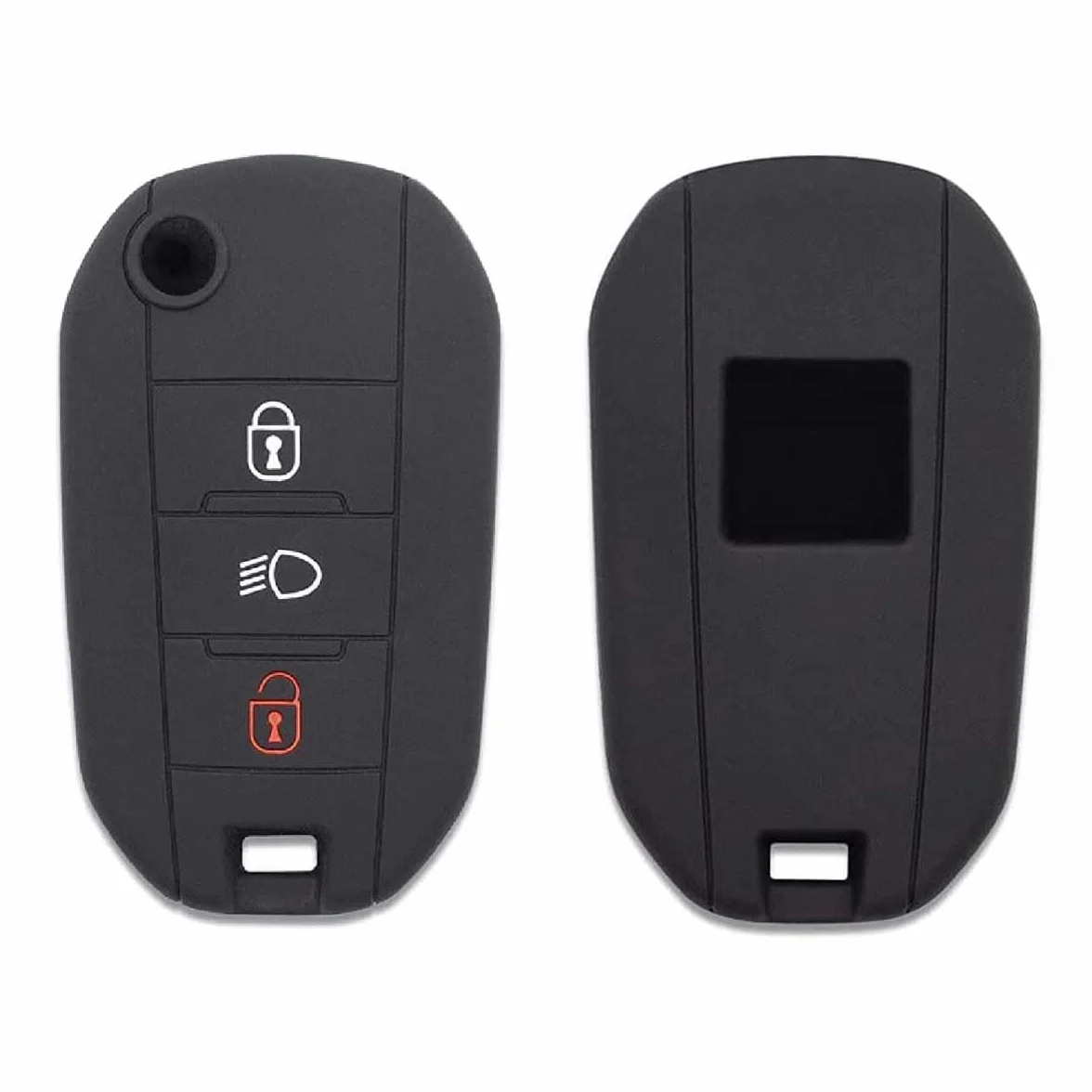 Silicone Key Cover Compatible with Citroen Cactus C3 C4 C5 C6 C8 DS3 DS4 DS5 Picasso Xsara Peugeot 208 301 308 408 508 2008 3008 5008 Nero