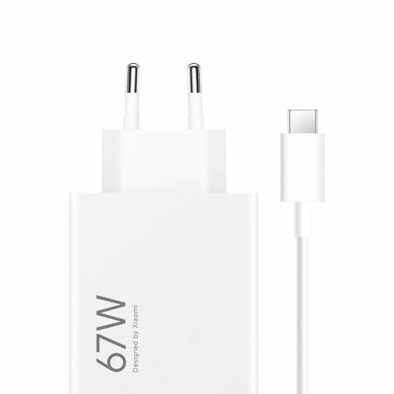 Xiaomi Caricabatterie 67W Originale, Alimentatore Turbo Charge USB-A USB-C, Ricarica Rapida per Xiaomi 13/12/11, Redmi Note 11/12 Pro, POCO F5/X5, Bianco