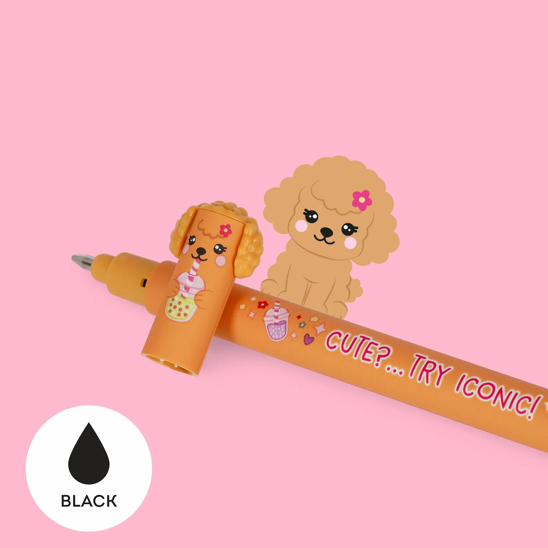 Legami Set di 3 Penne Gel Cancellabili Fur-ever Friends, Inchiostro Termosensibile, Nero, Blu, Rosso, Punta 0,7 mm