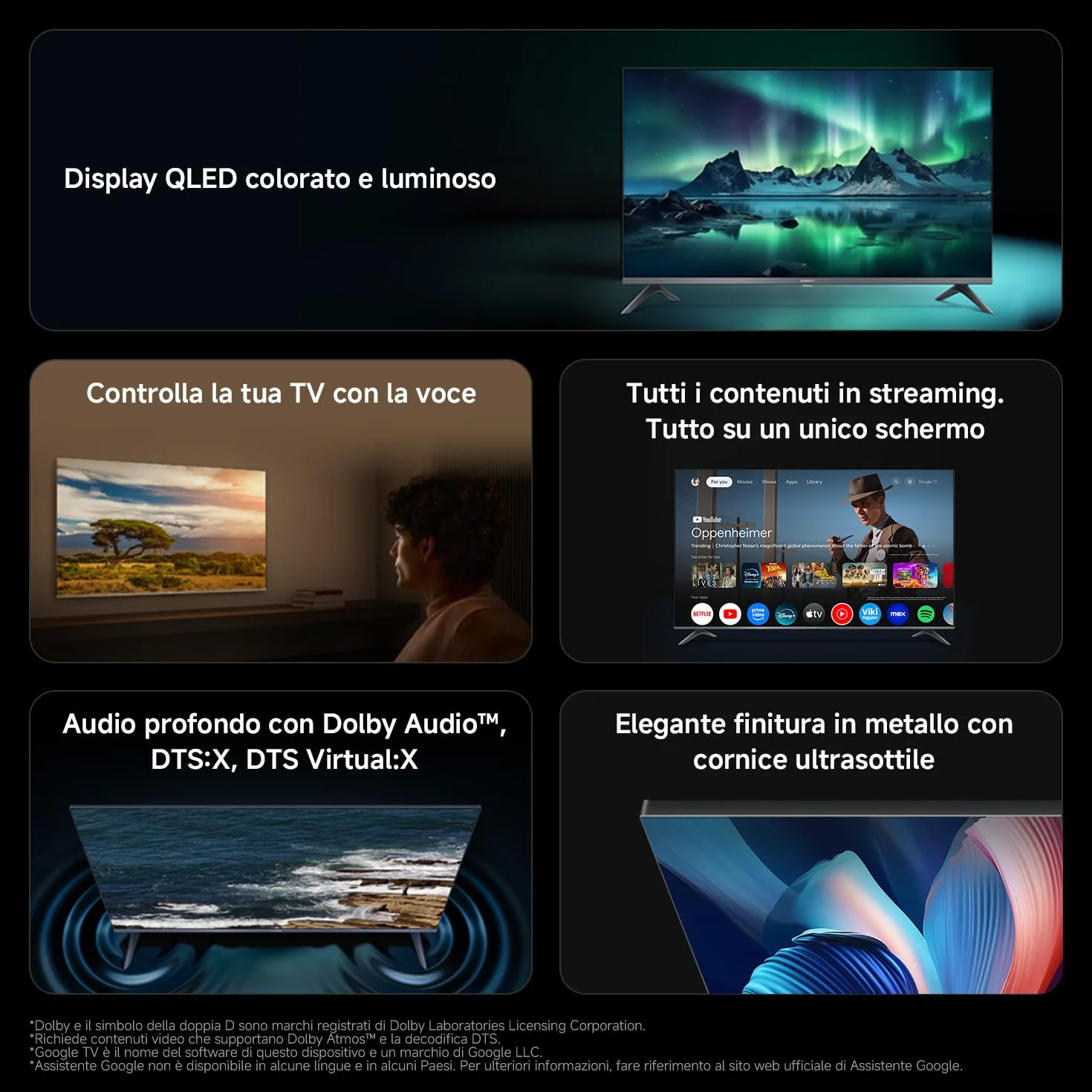 Xiaomi TV A Pro 32 32 cali (81 cm) QLED Smart TV Google TV Triple Tuner Dolby Audio DTS