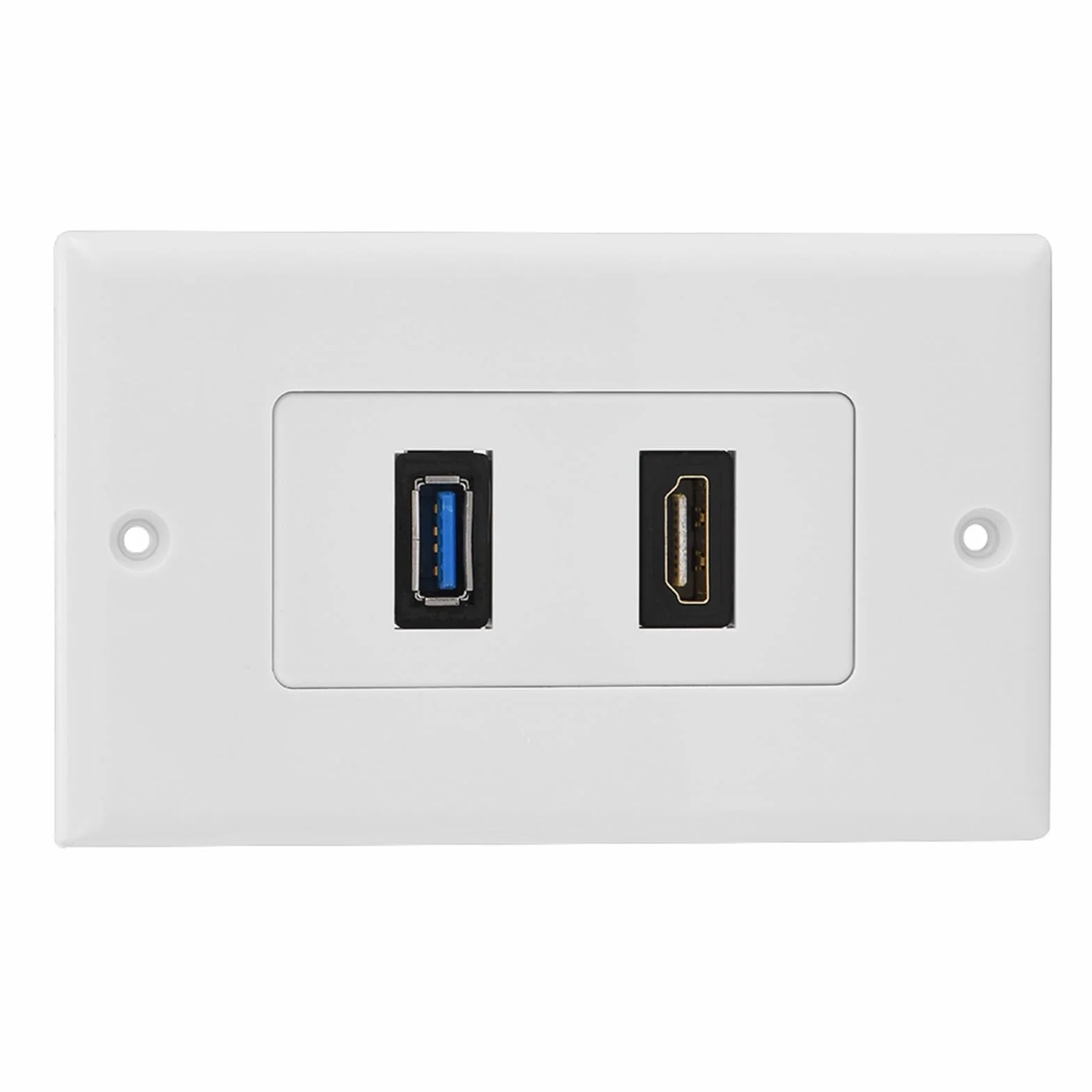 Crabtree HDMI 2.0 USB 3.0 Ethernet Wall Plate Multimedia Panel