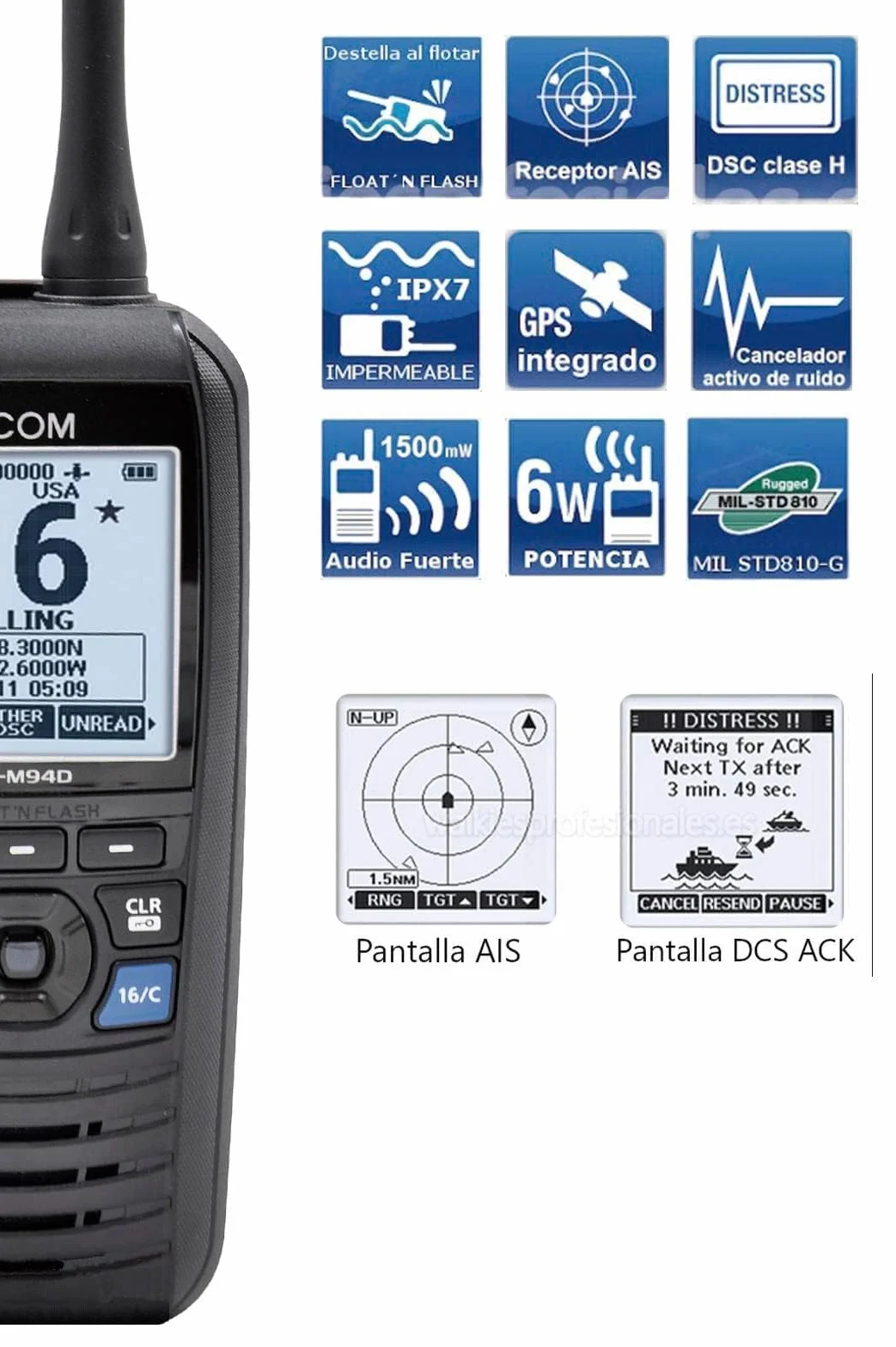 Icom IC-M94 VHF Marine Transceiver AIS DSC