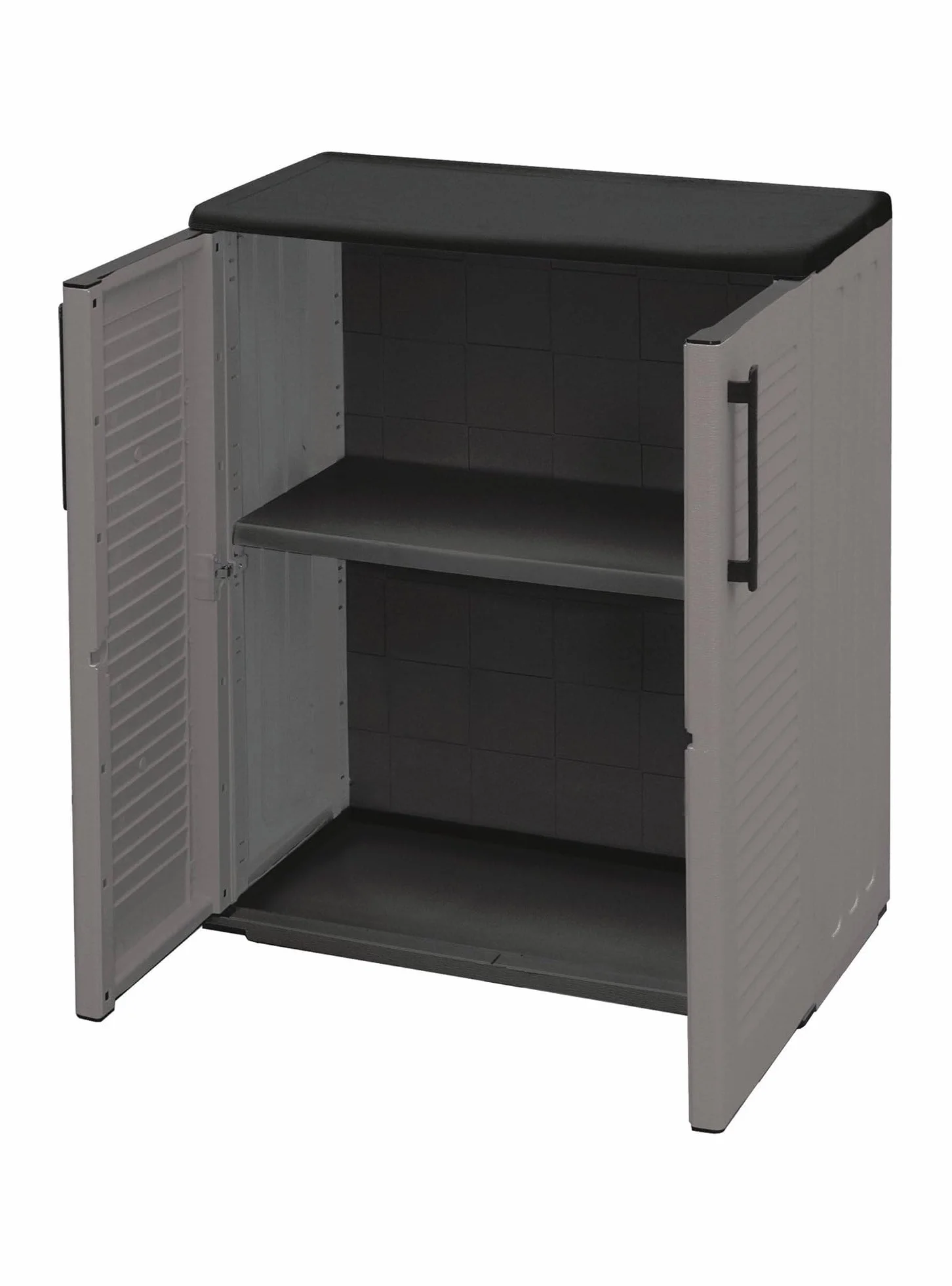Armadio da esterno Mol Dmora 68x37h84 cm Grigio e Nero