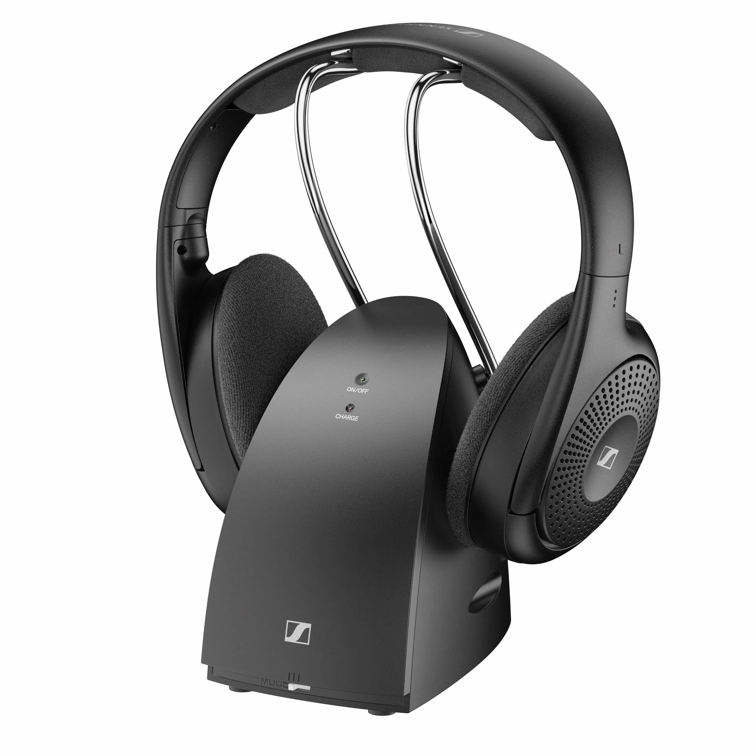 Sennheiser Cuffie Wireless RS 120-W On-Ear per TV, 3 Modalità Audio, Volume, Portata 60 m, Nero