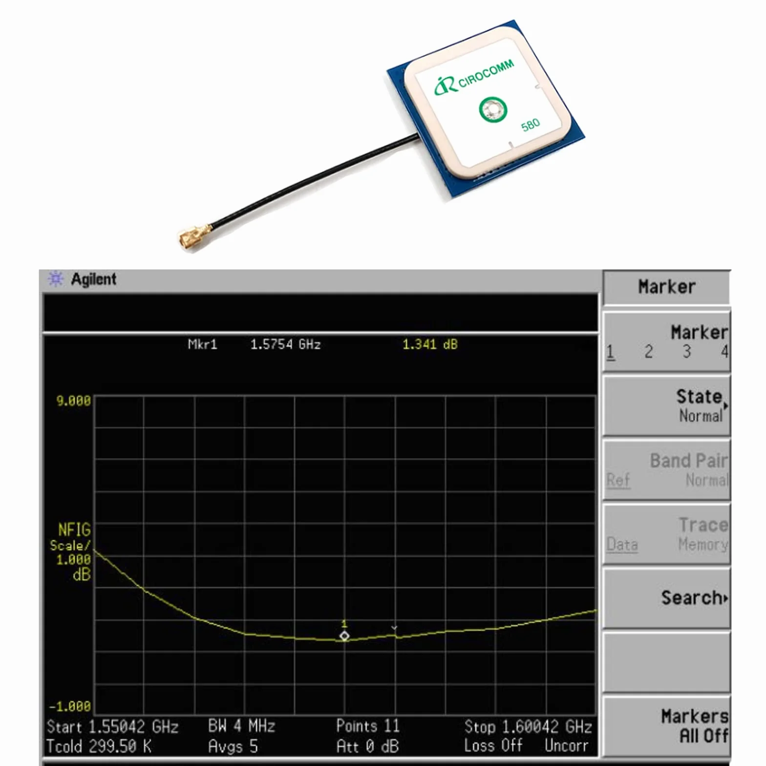 Cirocomm 5cm ceramica attiva IPEX GPS antenna 25x25x5mm
