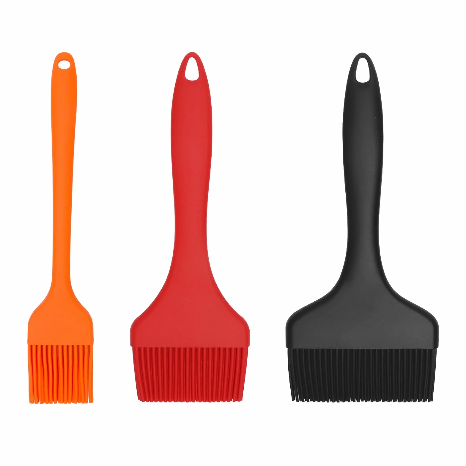 Set 3 Pennelli da Cucina in Silicone – Pennello silicone alimentare, resistente al calore, lavabile in lavastoviglie, senza BPA – Ideale per barbecue, pasticceria, forno e griglia