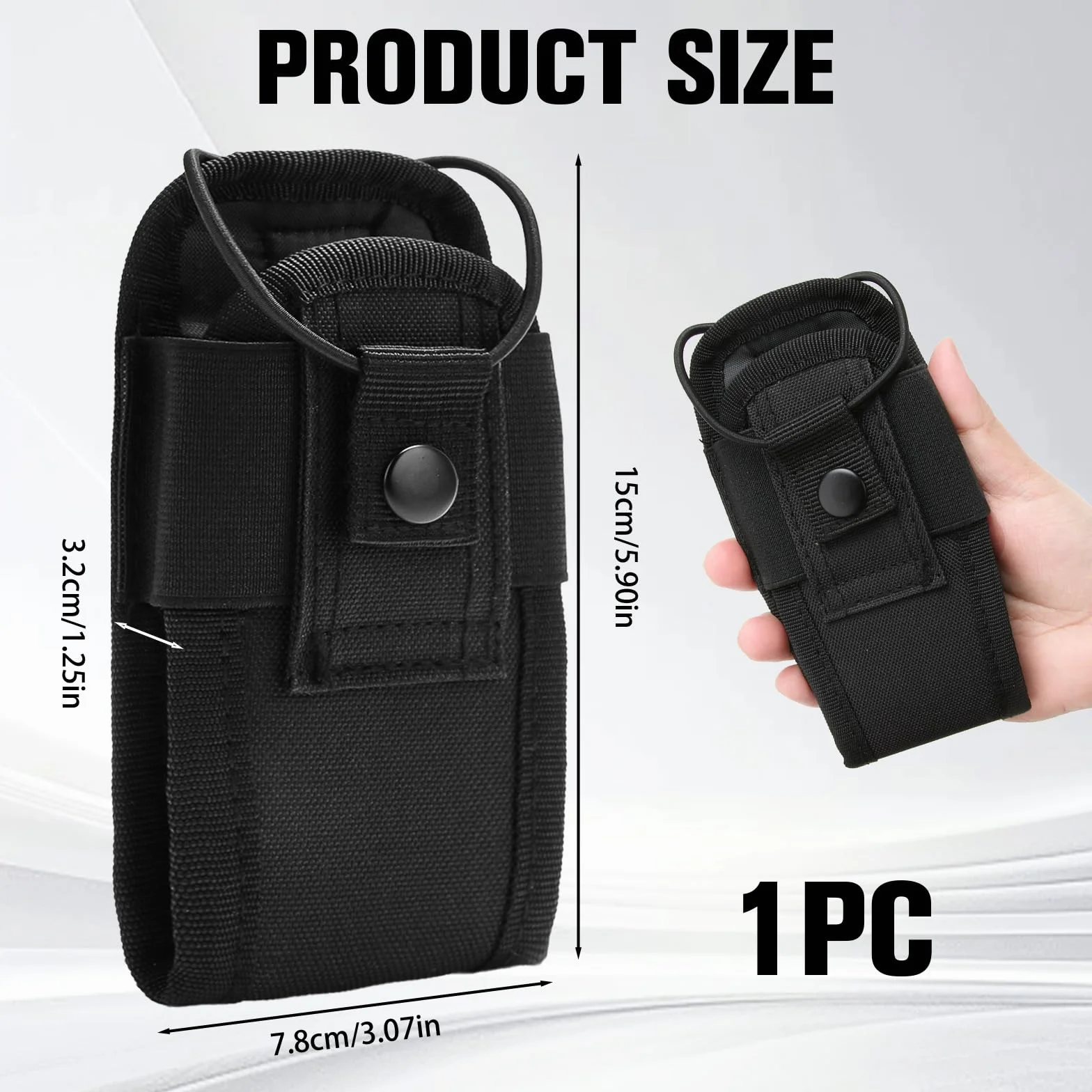 Porta Radio Cinturone Custodia Walkie Talkie Tattica Fondina Multifunzionale
