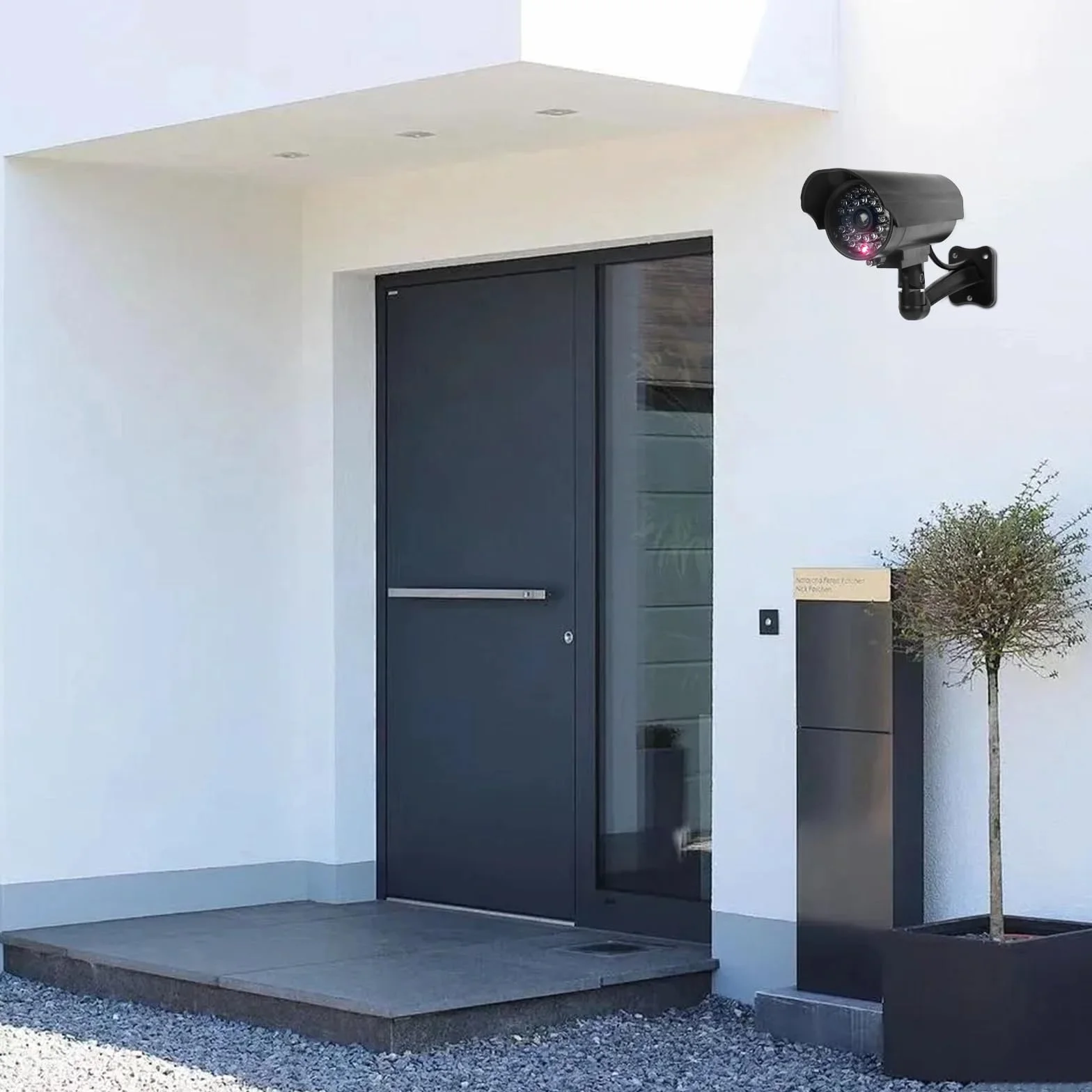 Sporgo Telecamera Finta 2 Pezzi Dummy Esterna Luce LED Rossa Lampeggiante