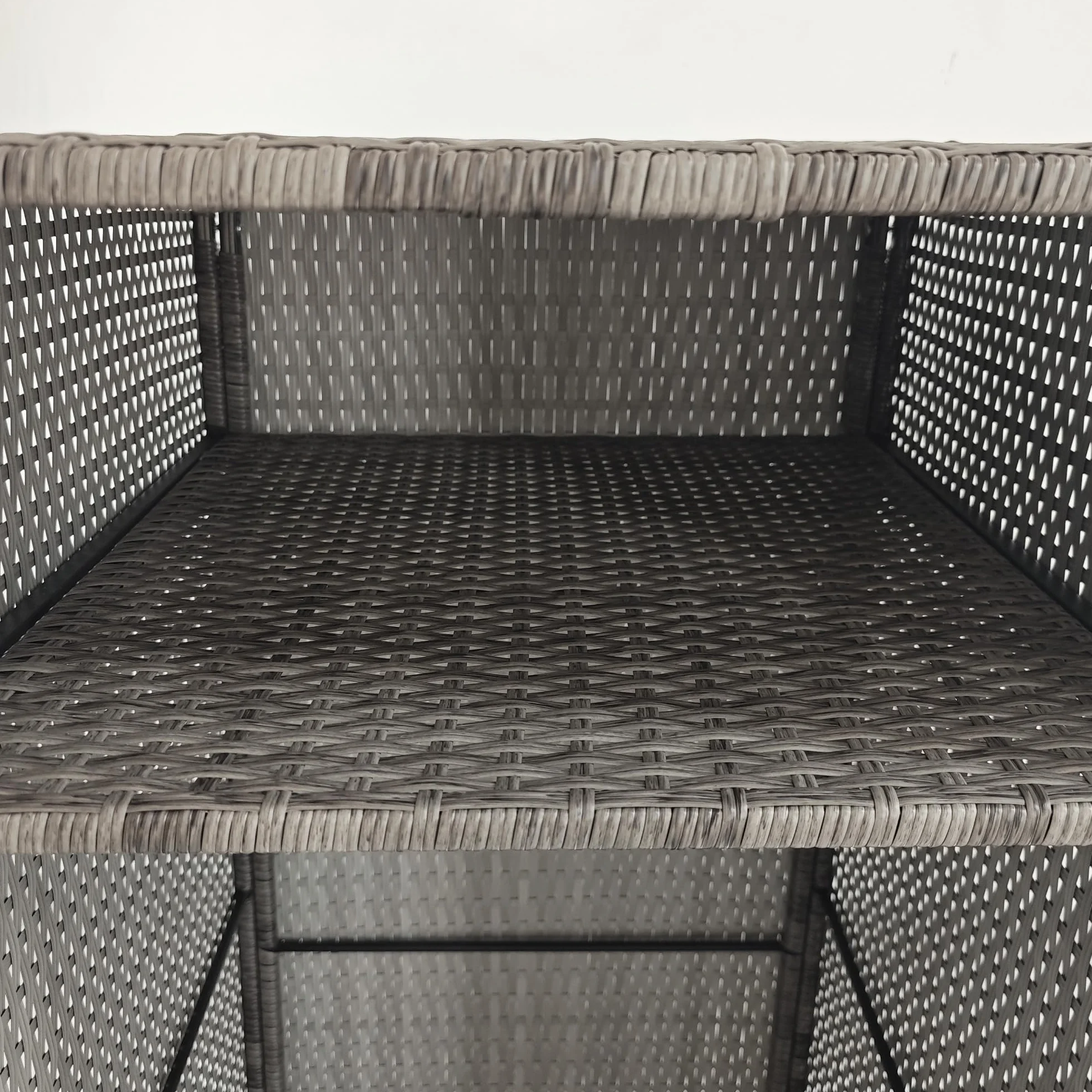 Outsunny Armadio da Esterno in Rattan PE 60x63x120cm Grigio