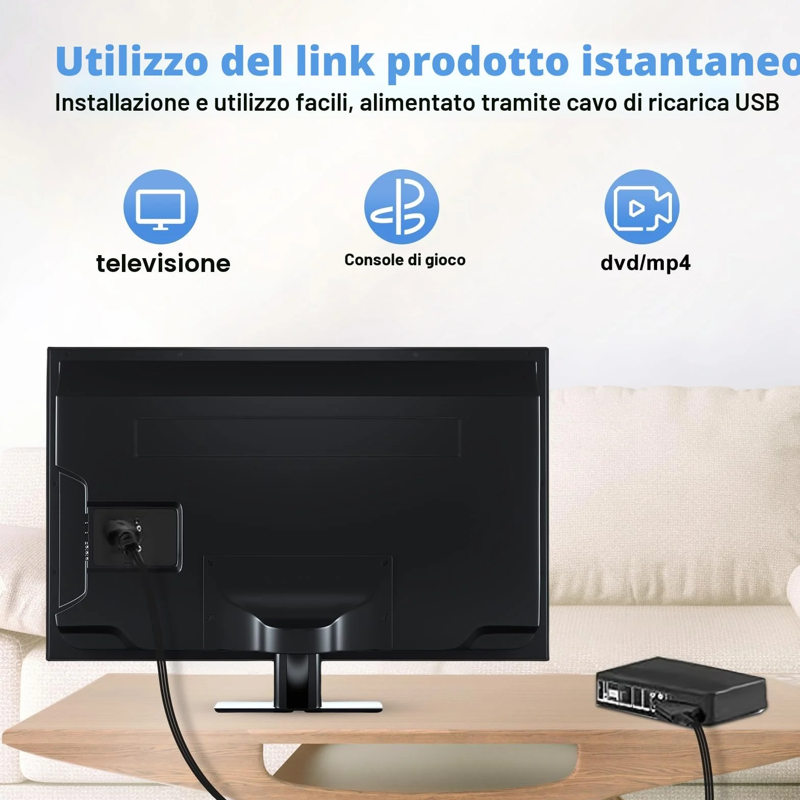 Adattatore Cavo SCART a HDMI 1080p/720p per HDTV Xbox PS3 DVD Blu-ray Nero