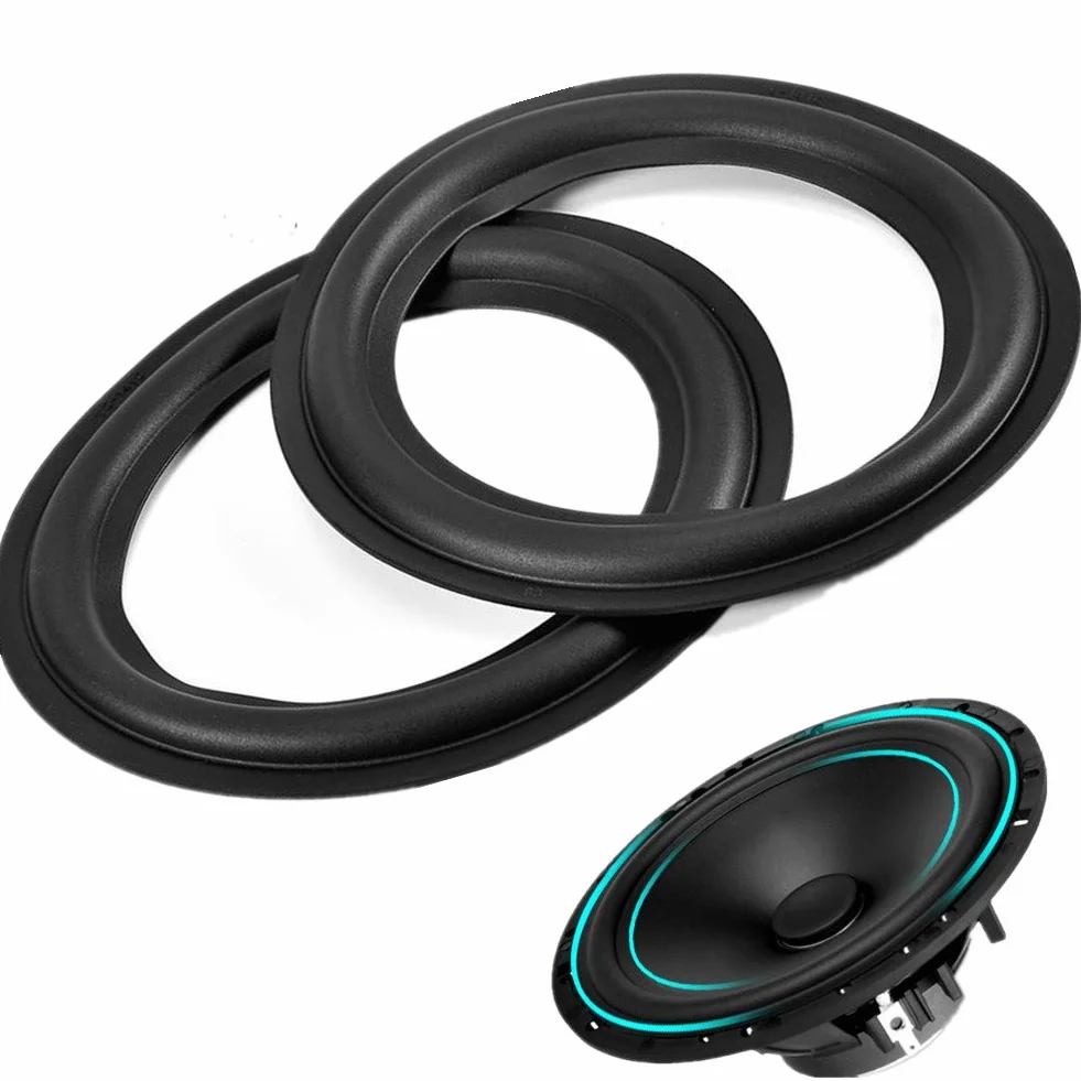 Kit riparazione surround altoparlante 156mm anelli bordo gomma perforata 2 pezzi