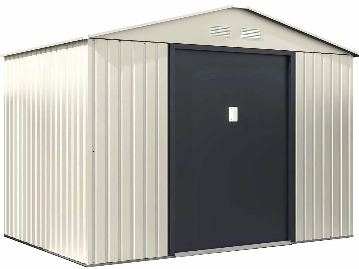 Habitat et Jardin Casetta da Giardino in Metallo Nebraska - 5,30 m² - Beige/Grigio Antracite