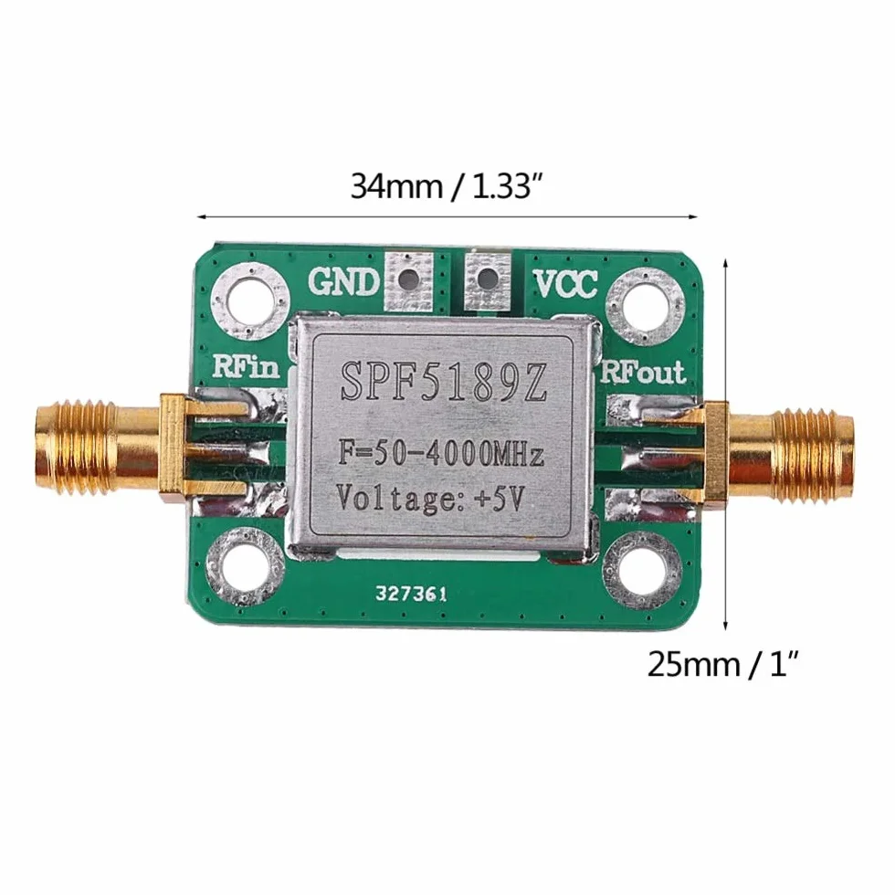 SPF5189 LNA 50-4000MHz RF Low Noise Amplifier Signal Receiver NF 0.6dB