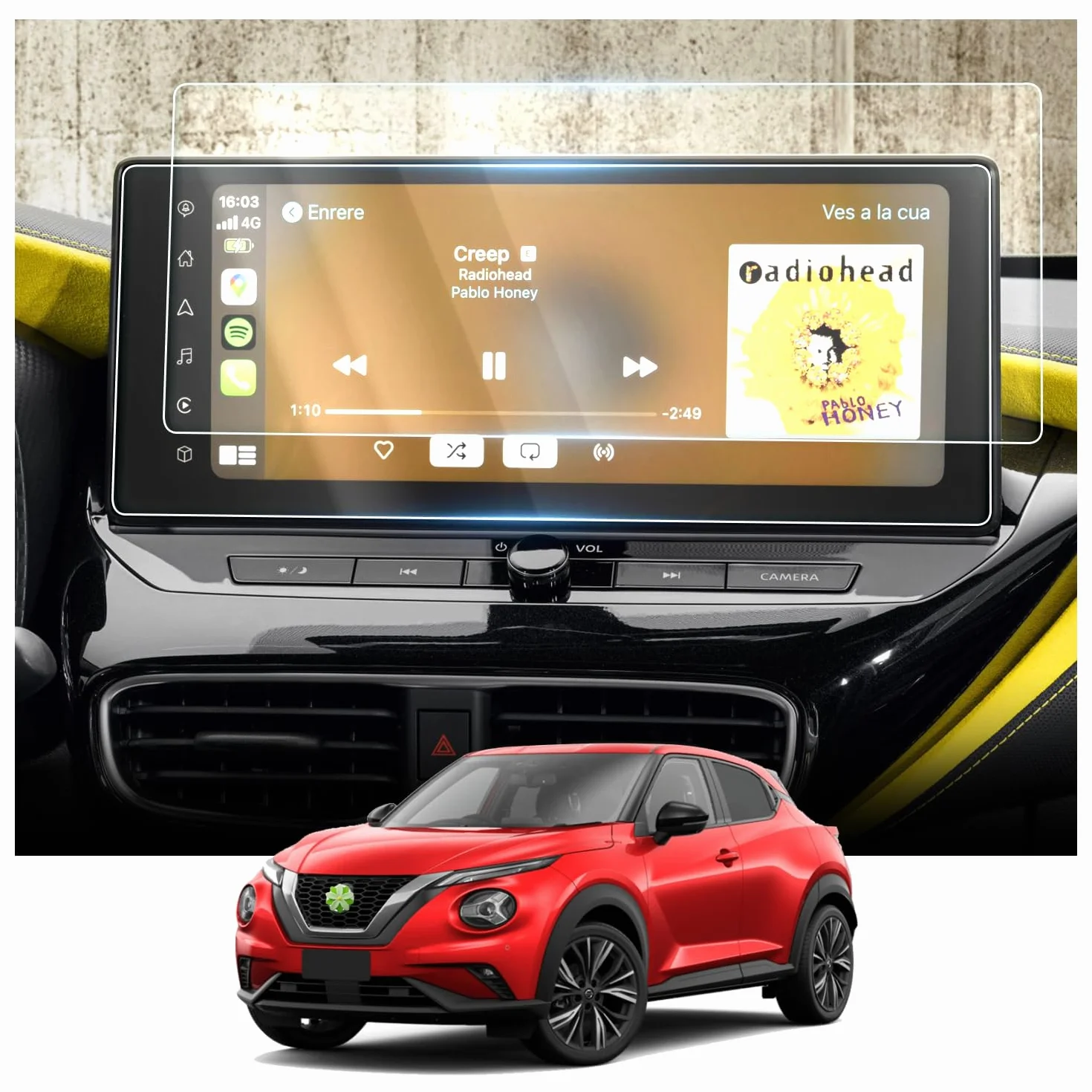 Pellicola Protettiva per Navigatore 12,3" Nano Material per Nissan Juke 2024 2025 2026 [2 Pezzi]