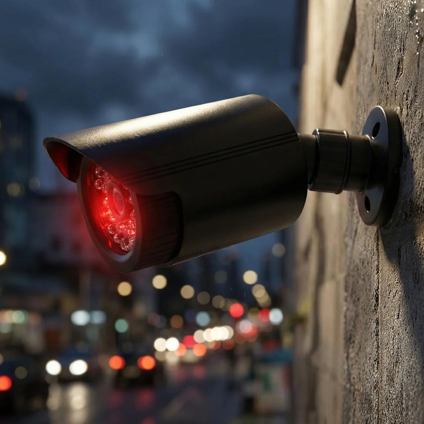Maclean IR1800 Telecamera finta lampeggiante LED IP44 Staffa regolabile esterni interni Nero