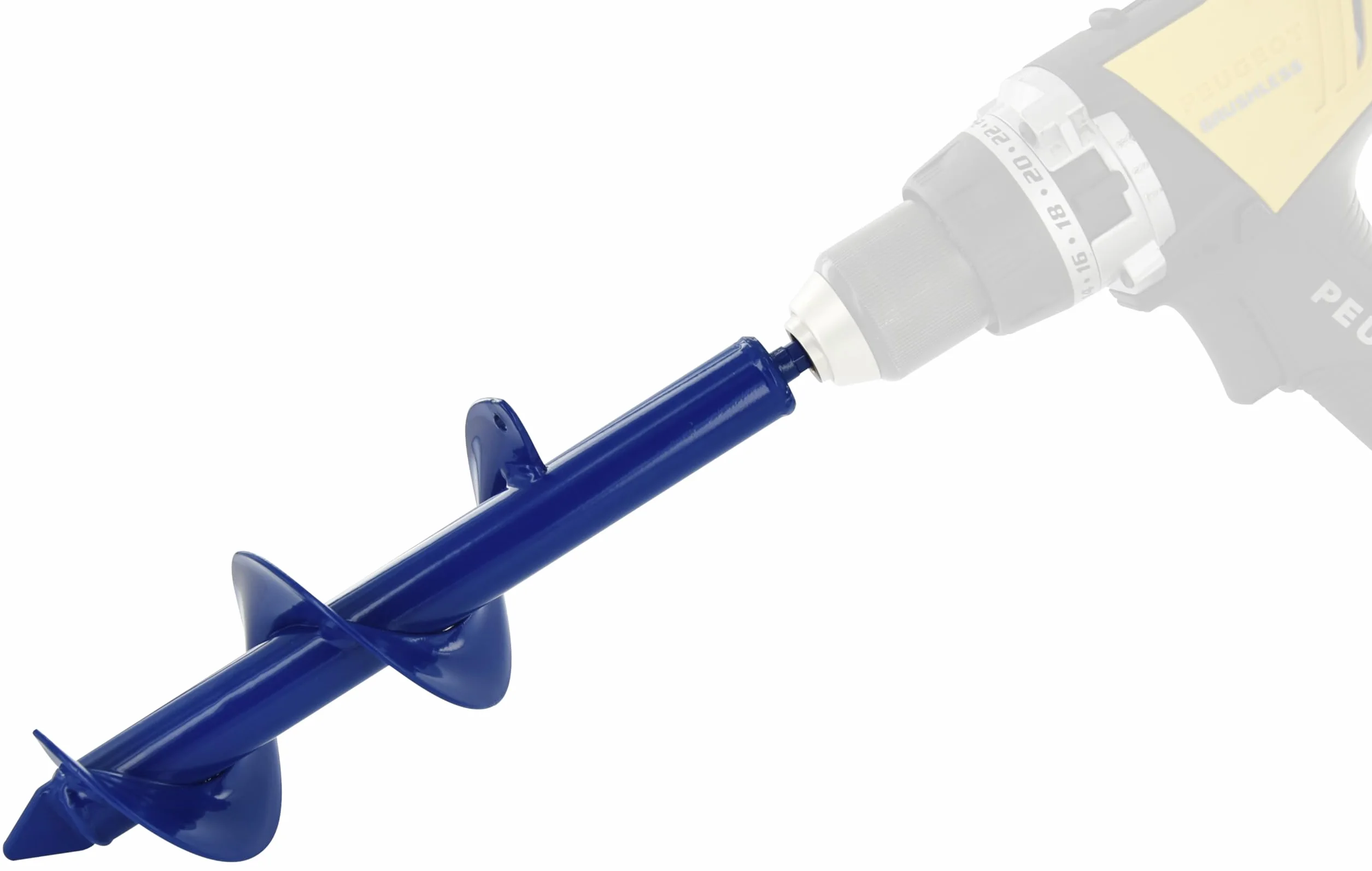 Tivoly • Punta per trapano • Ø 80 mm & L300 mm • Acciaio inossidabile • Asta esagonale Ø 8 mm • Punta da giardino • Perforazione del suolo facile e veloce • Per piantare fiori e arbusti