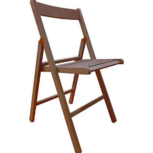 Sedia Listellare Pieghevole In Legno Noce Da Giardino