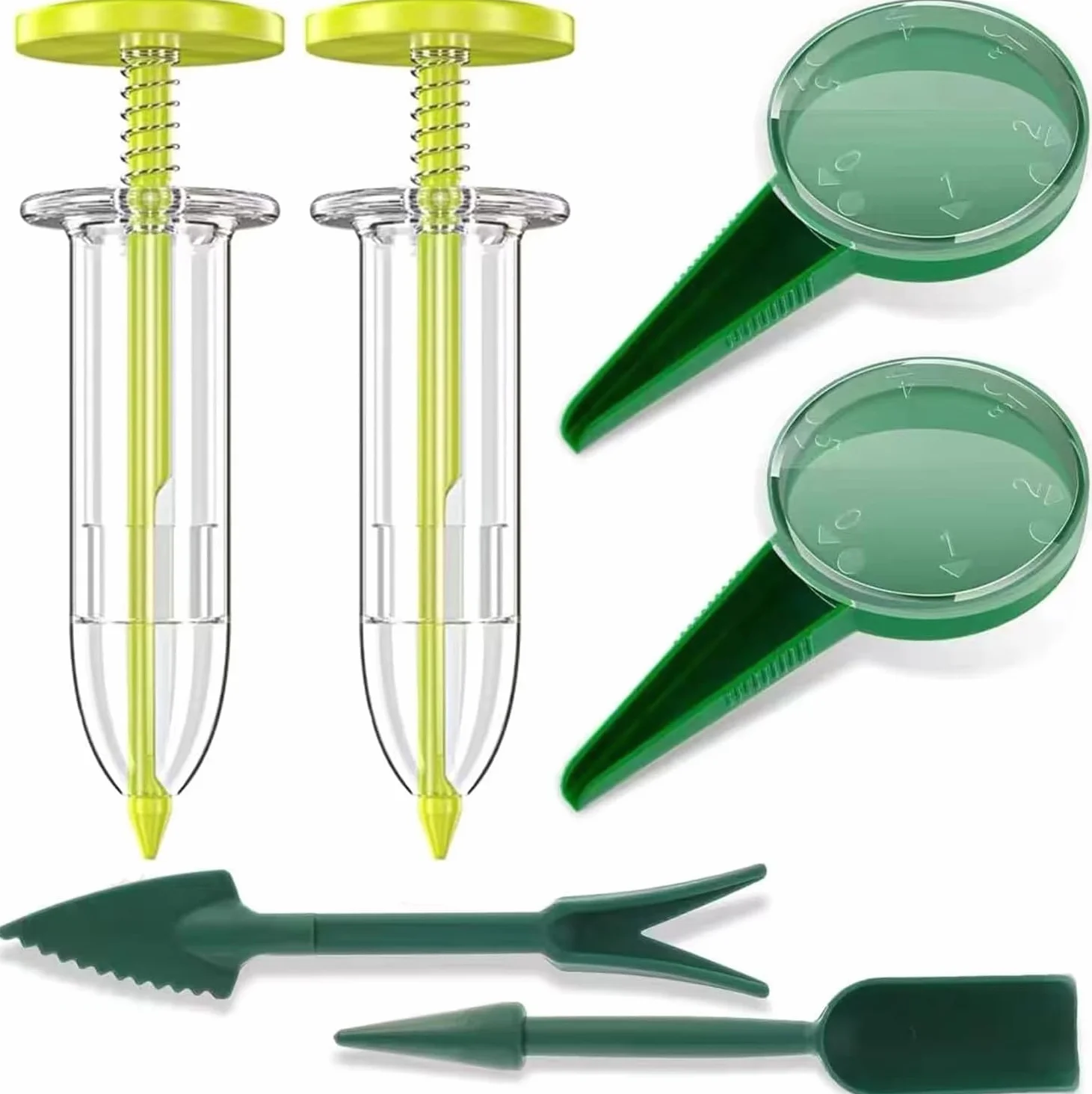 Distributore di Sementi, 6 Pcs Dispenser di Semi, Seminatrice Manuale per Semi, Spargitore di Semi, Seminatrice da Giardino per Semi Piccoli, Fiore