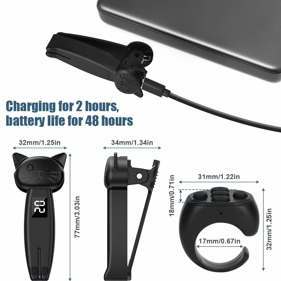 Vicloon RF Telecomando Pagina Turner per Kindle, iPad, Tablet, Scattare Foto, Registrazione Video