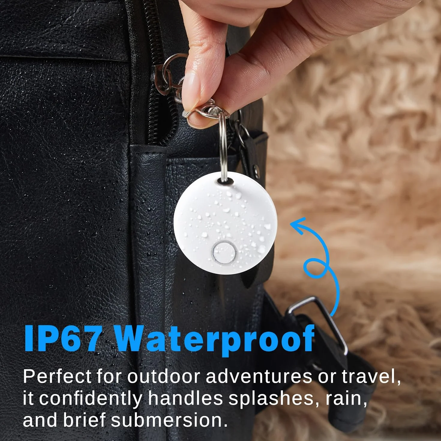 Smart Tag compatibile con Apple Find My (Solo iOS) localizzatore per chiavi bagagli valigie portafogli impermeabile IP67