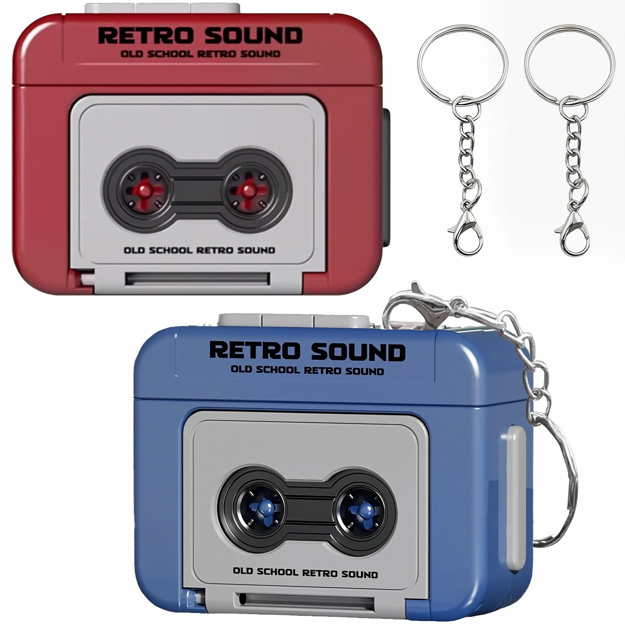 Mini Retro Recorder Tape Keychain Creative Cassette Player Con 3 canzoni Portable