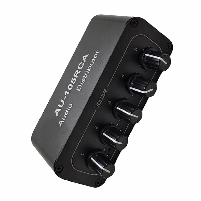 Stereo Audio Distributore Mixer 1 Ingresso 5 Uscita per Amplificatore Attivo