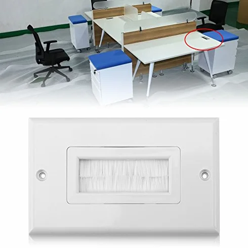 Spazzola per piastra da parete anti-polvere per cavi HDMI, rete, coassiali e altoparlanti