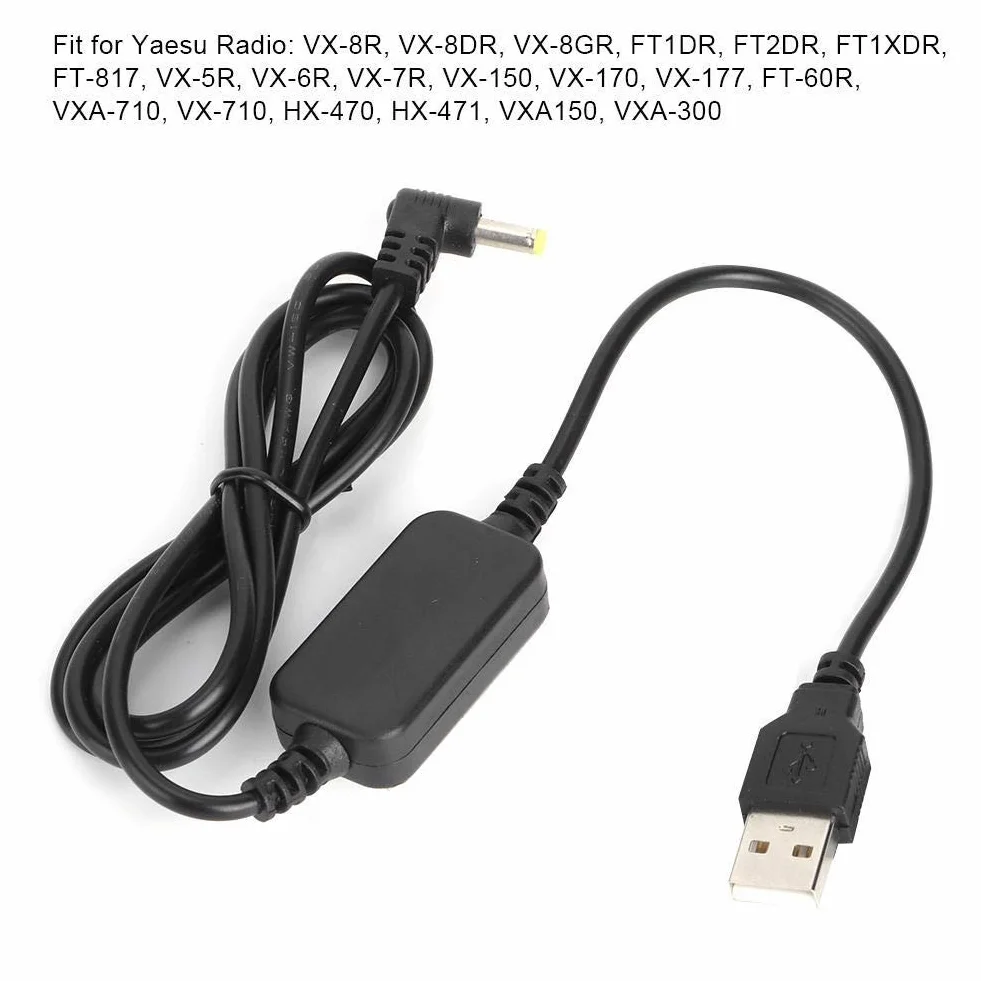 USB Charger Cable 1.2m for Yaesu VX-6R VX7R FT60R VX177 Walkie-Talkie Radio