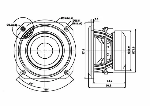 SB Acoustics Altoparlante Full Range 3" 20 VC 4 Ohm