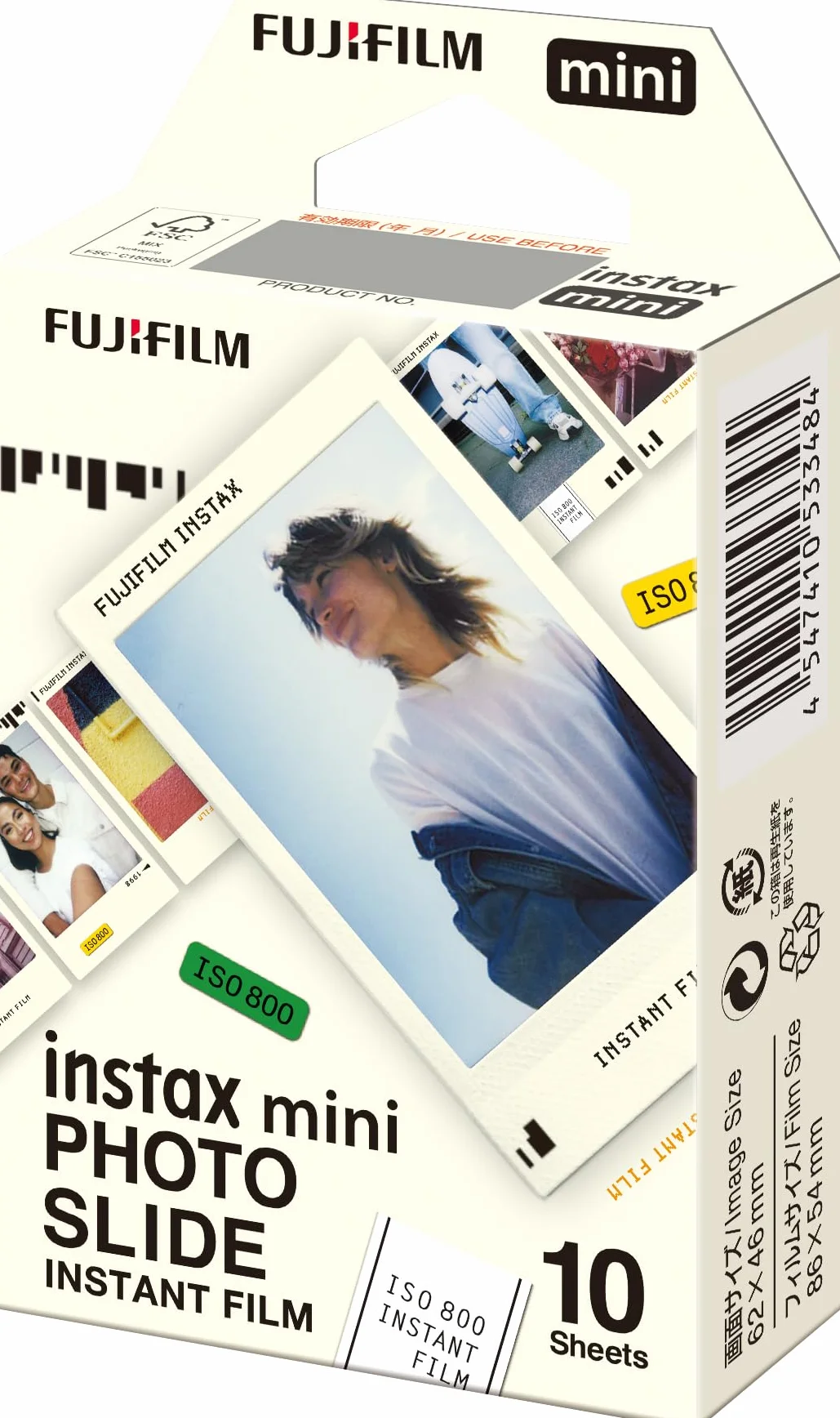 Fujifilm instax mini Film Pellicola Istantanea 46x62 mm 10 shot Photo Slide Border