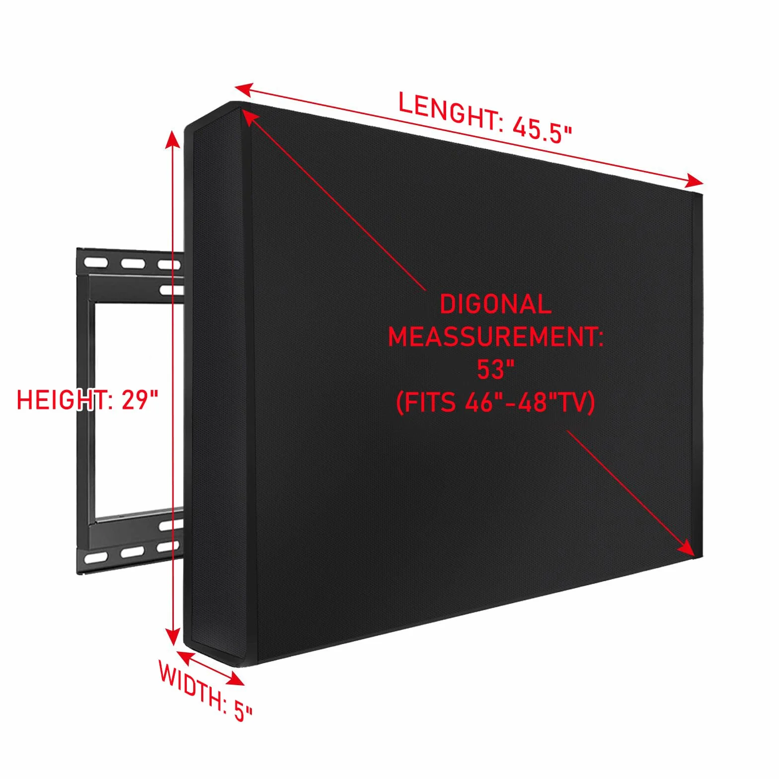 MaxAwe copertura per TV da esterni 118 x 74 x 14 cm resistente alle intemperie nero