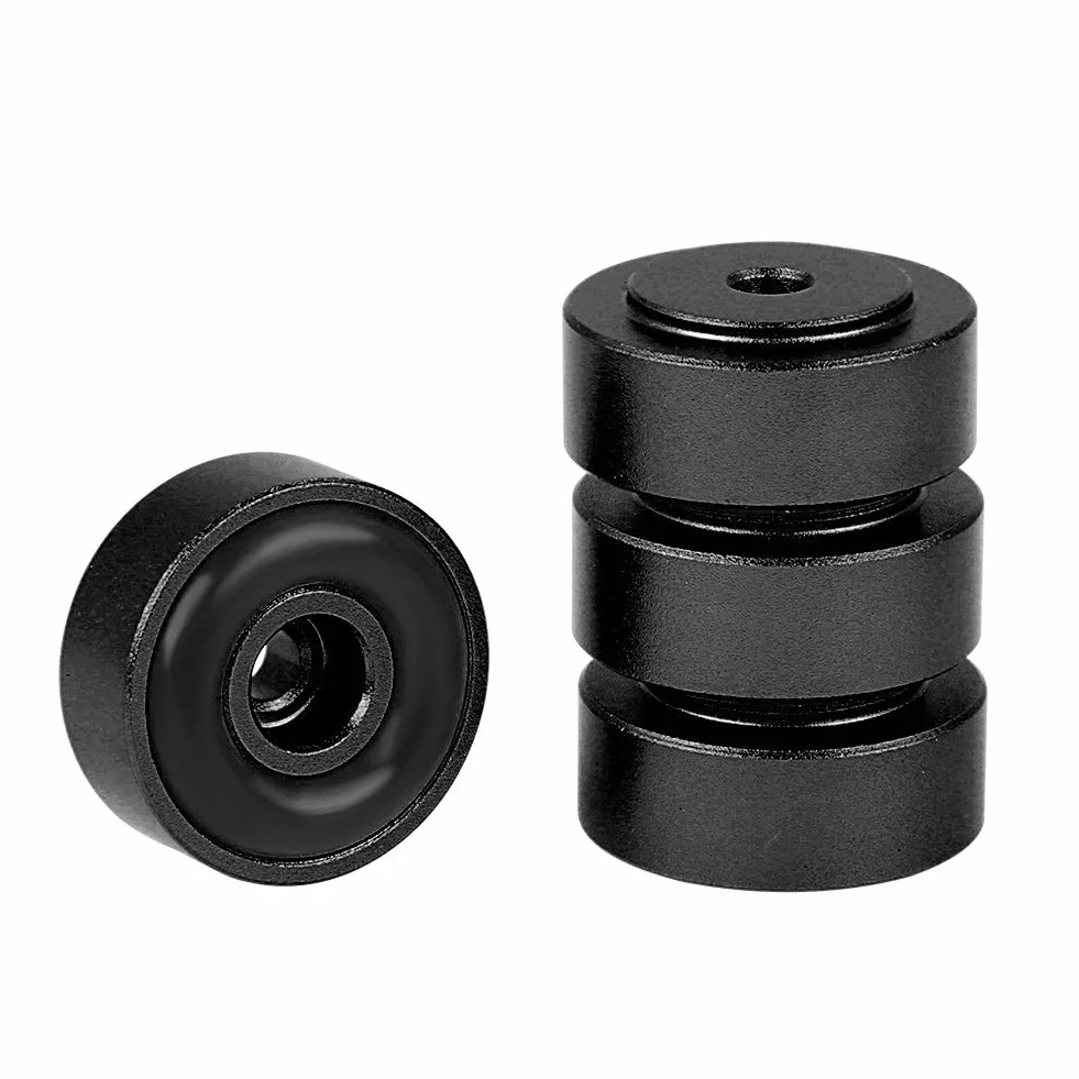 Piedini di Isolamento Giradischi in Lega di Alluminio 4 Pezzi 20x8 mm Nero