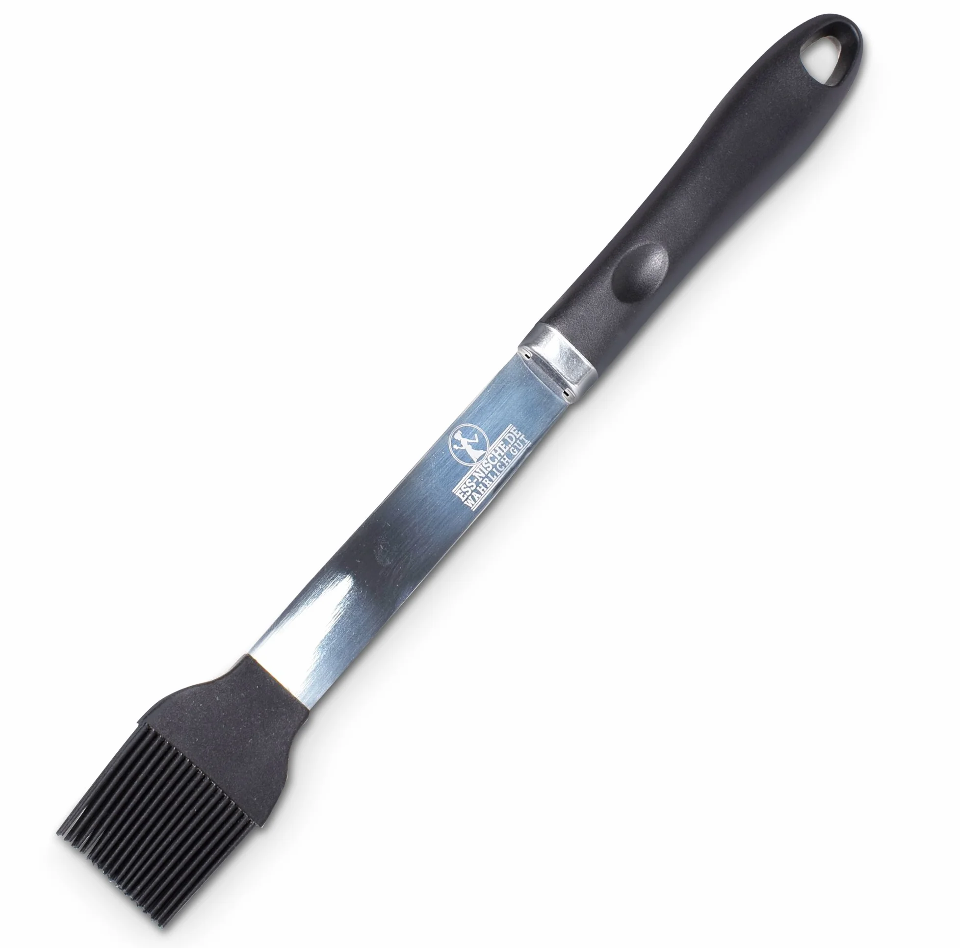 Ess-Nische® Pennello per griglia per Barbecue XXL Resistente al Calore in Acciaio Inossidabile e Silicone per marinare la Carne - Pennello da Pasticceria per glassare i Dolci