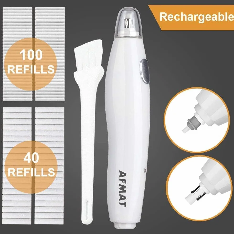 AFMAT Gomma Elettrica Automatica USB Ricaricabile 140 Ricambi Bianco
