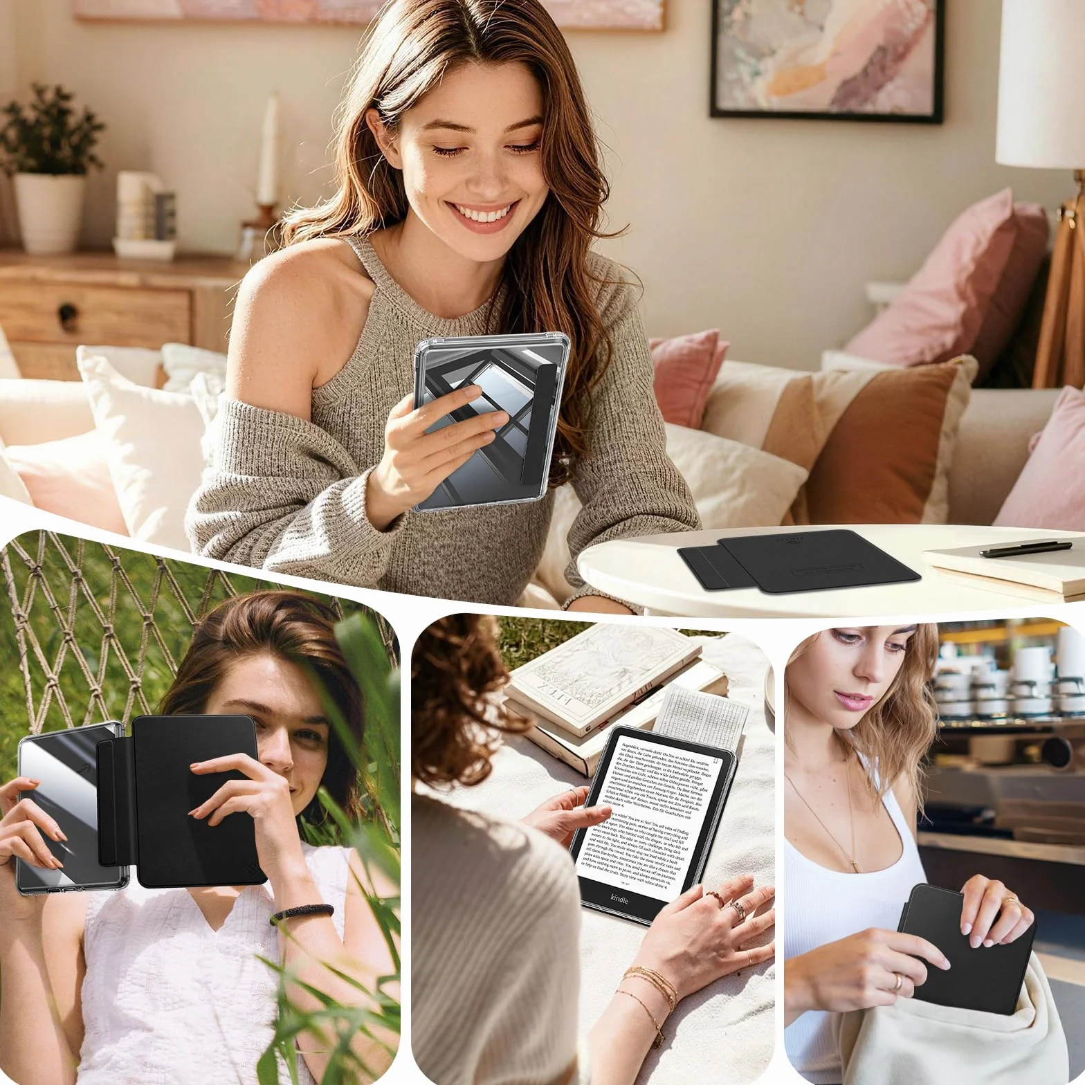 FINTIE Staccabile Custodia Magnetica per Kindle Paperwhite 7" (12ª Gen, 2024) e Kindle Colorsoft (1ª Gen, 2024/2025), Cover Posteriore Sottile Leggero con Auto Sveglia/Sonno, Nero