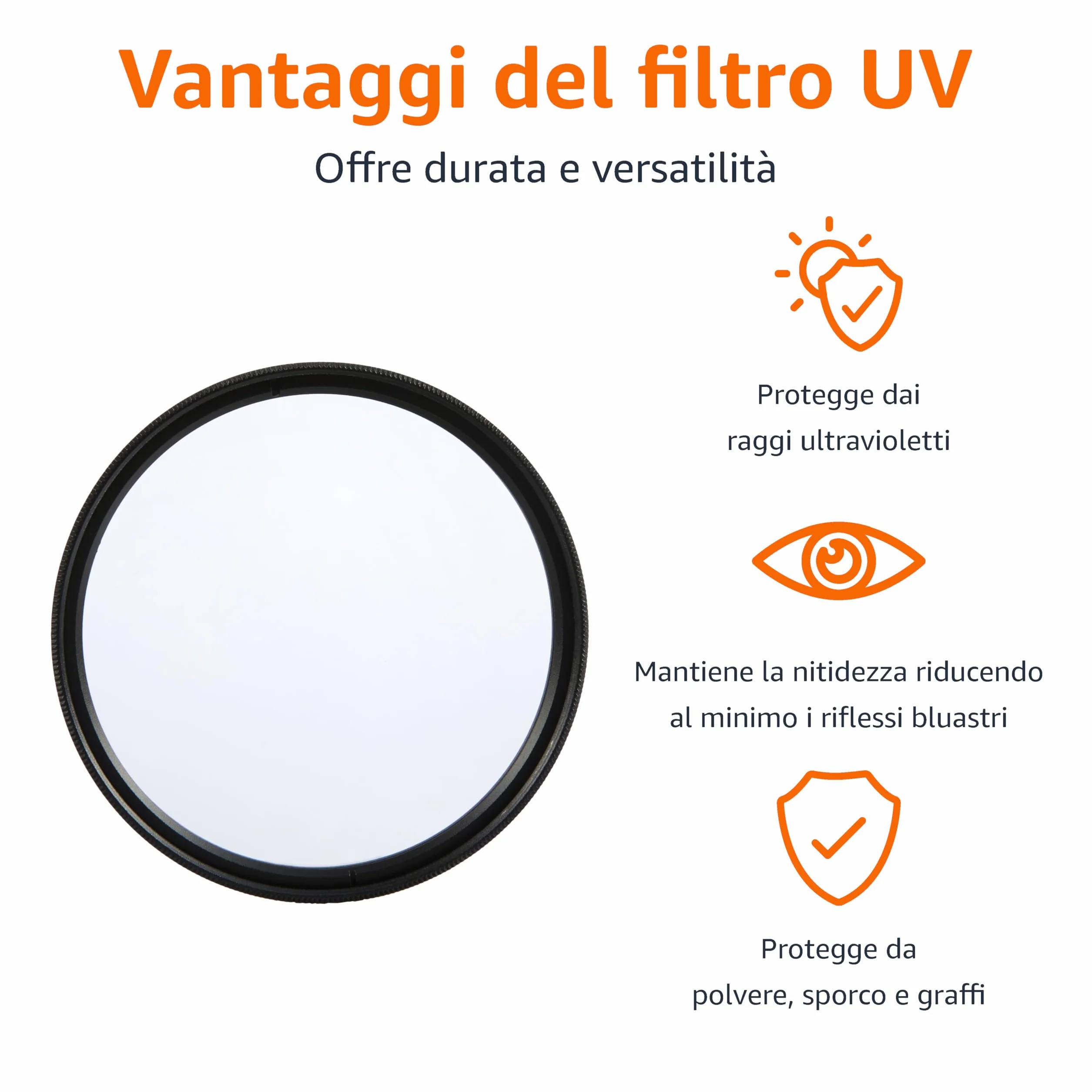 Amazon Basics 77 mm Filtro di Protezione UV Circolare