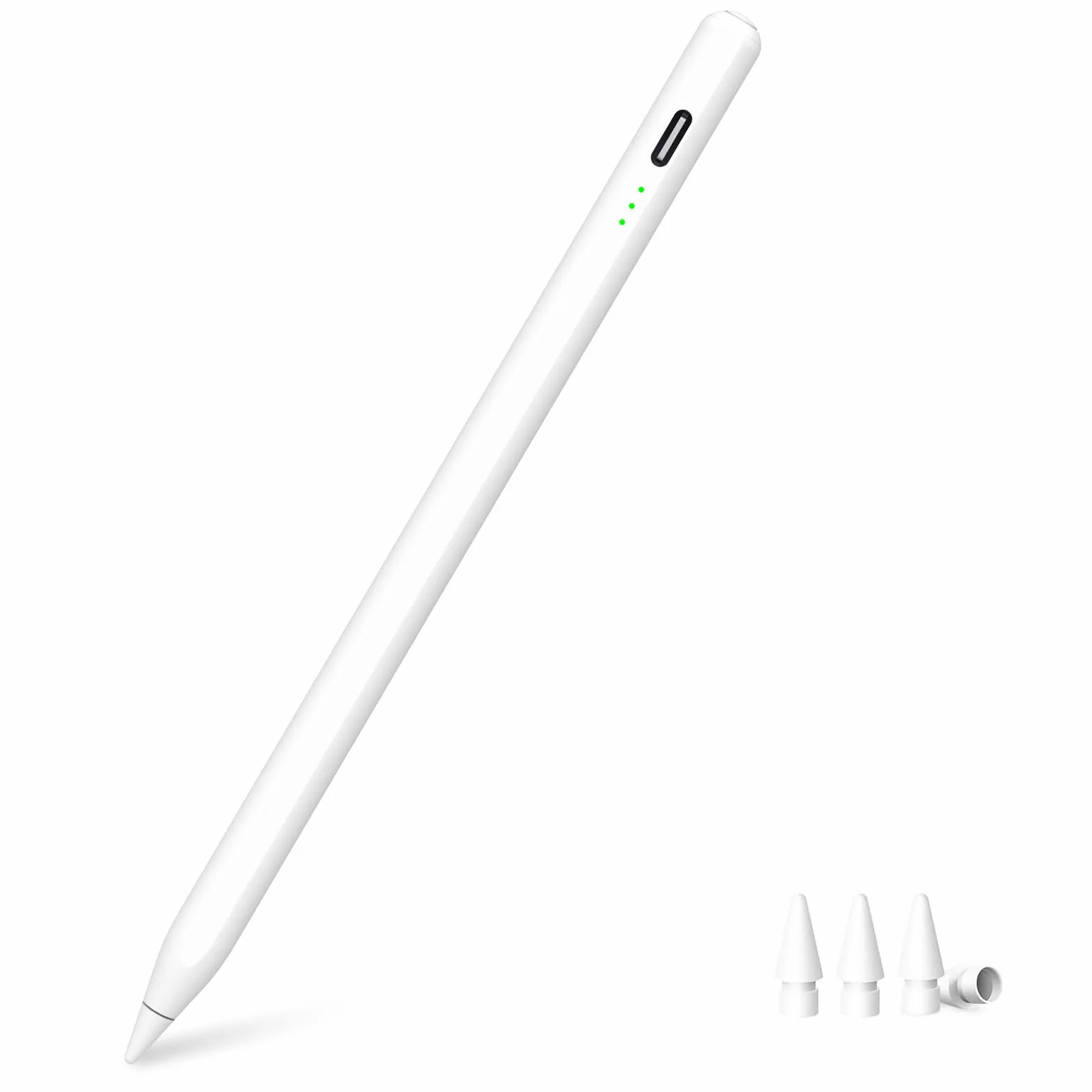 Penna per iPad (2018-2026) Ricarica Rapida 2x, Sensibilità Inclinazione e Palm Rejection, Compatibile iPad Pro 12,9" (M4/M3/M2), Air 7/6/5/4/3, 11th-6th Gen, Mini 5/6/7