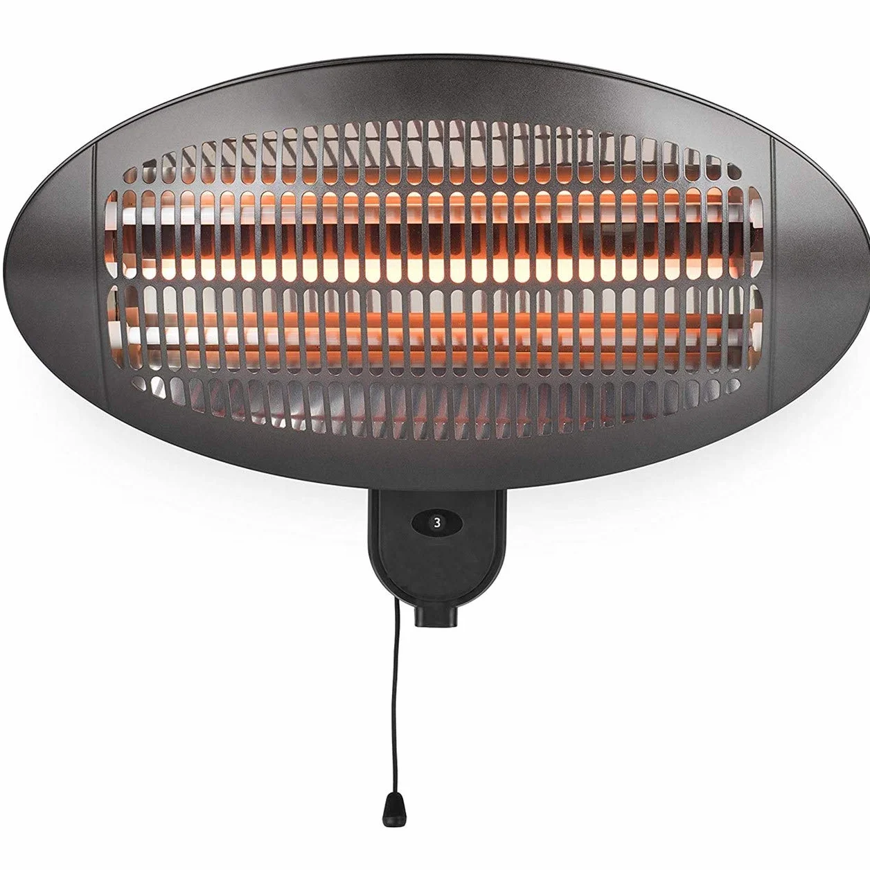 HOME It Stufa da Esterno a Infrarossi da Parete 2000W IP34 Riscaldatore al Quarzo