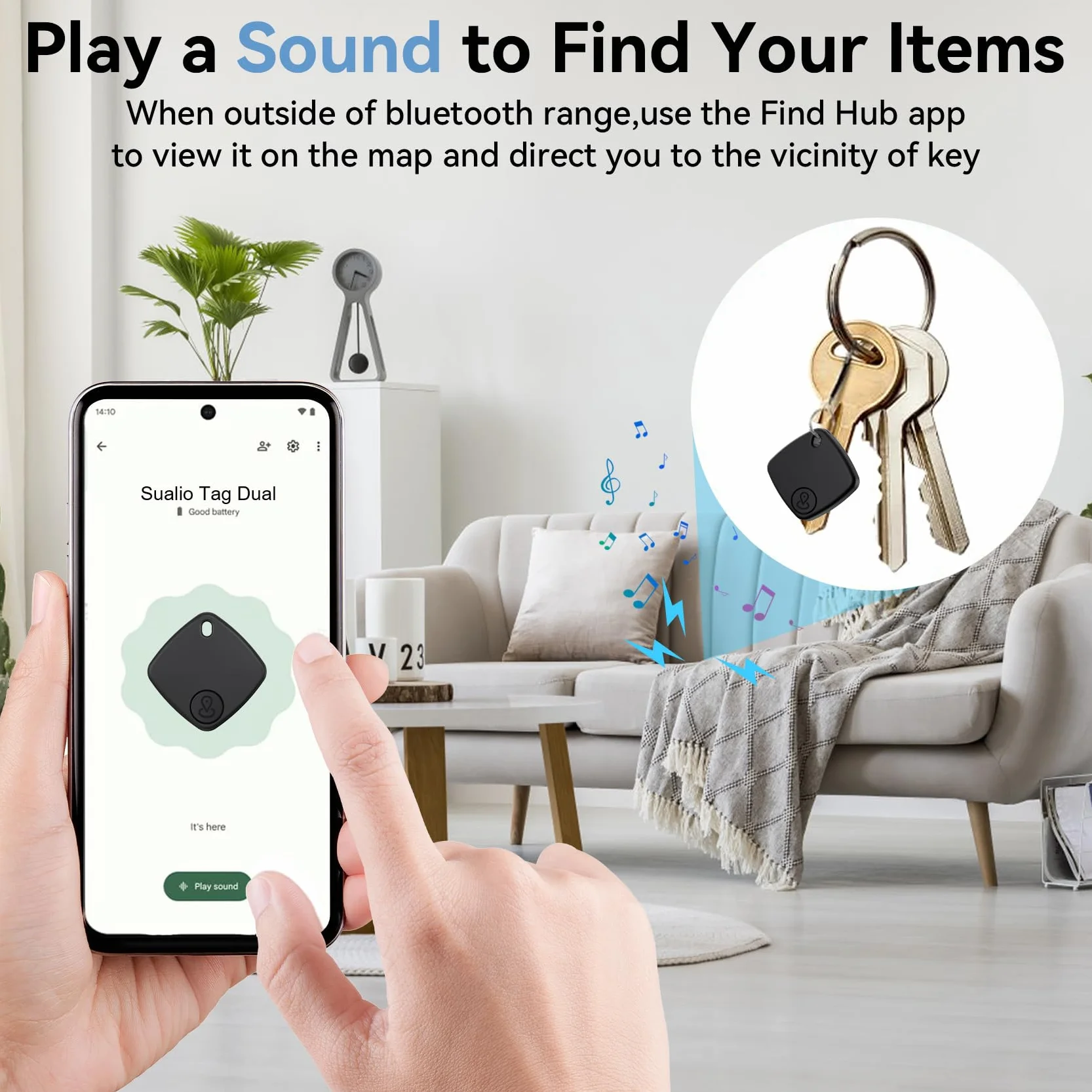 Smart Tracker Bluetooth 4 Pezzi IP67 Impermeabile Compatibile con Google Find Hub per Chiavi Bagagli Valigie (nero)