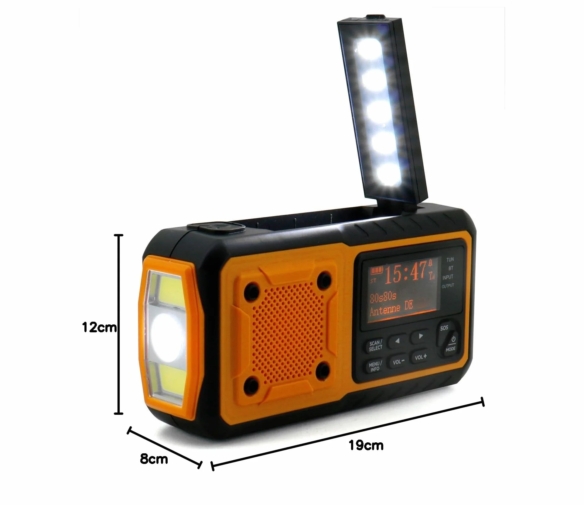 Soundmaster DAB112OR radio esterno DAB+ FM Bluetooth ricarica USB