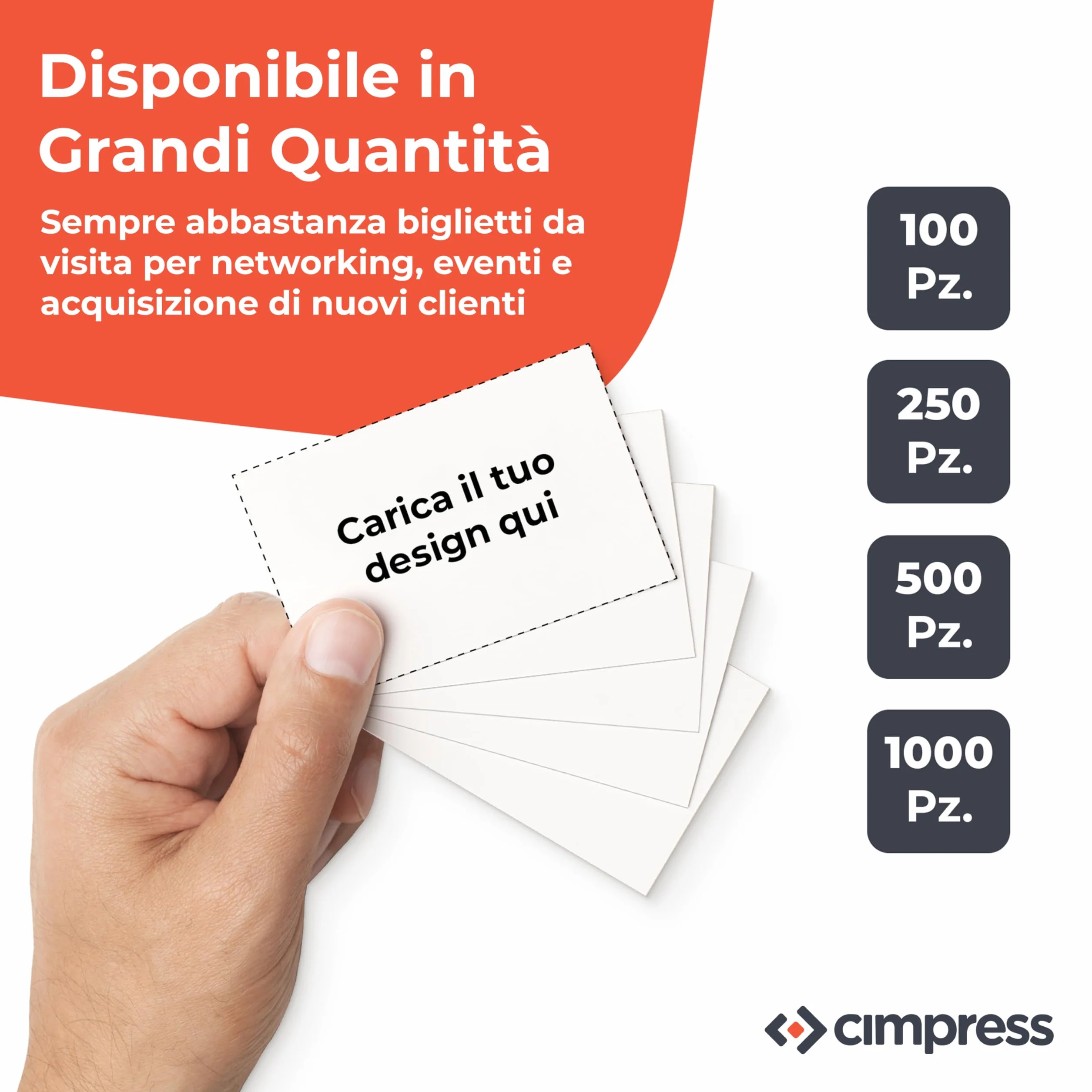 Cimpress Biglietti da Visita Personalizzati 100 sztuk 300g/m² Opaco 85x55 mm Fronte Retro