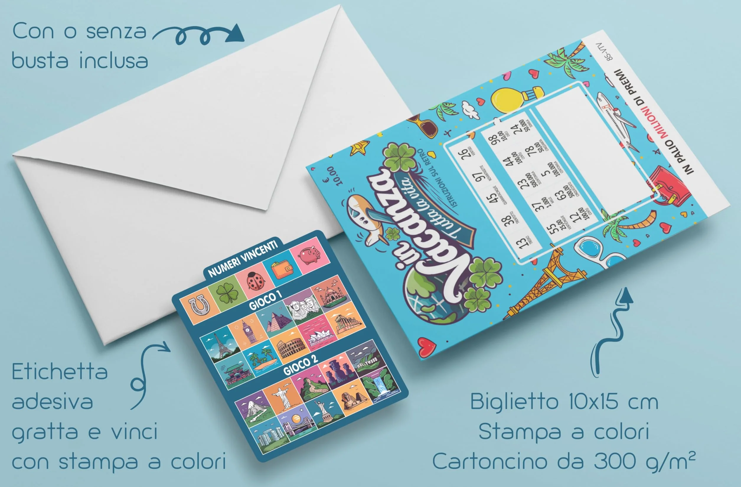 GHIBLI Biglietto Gratta e Vinci con Sorpresa Viaggio - Buono Personalizzato per Viaggiatori - Idea Regalo Coppia