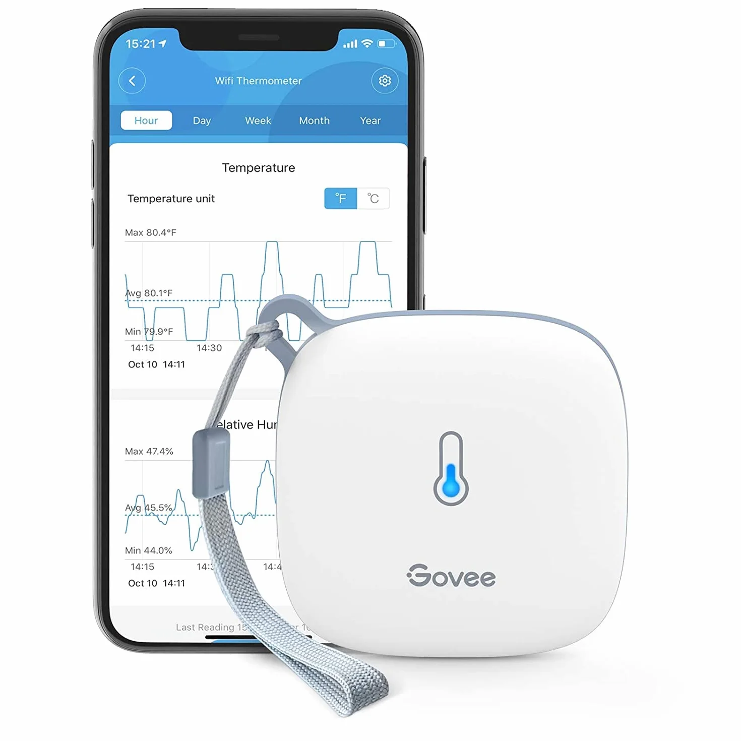 Govee WiFi Termometro Igrometro, Termoigrometro da interno con notifica APP Archiviazione dati