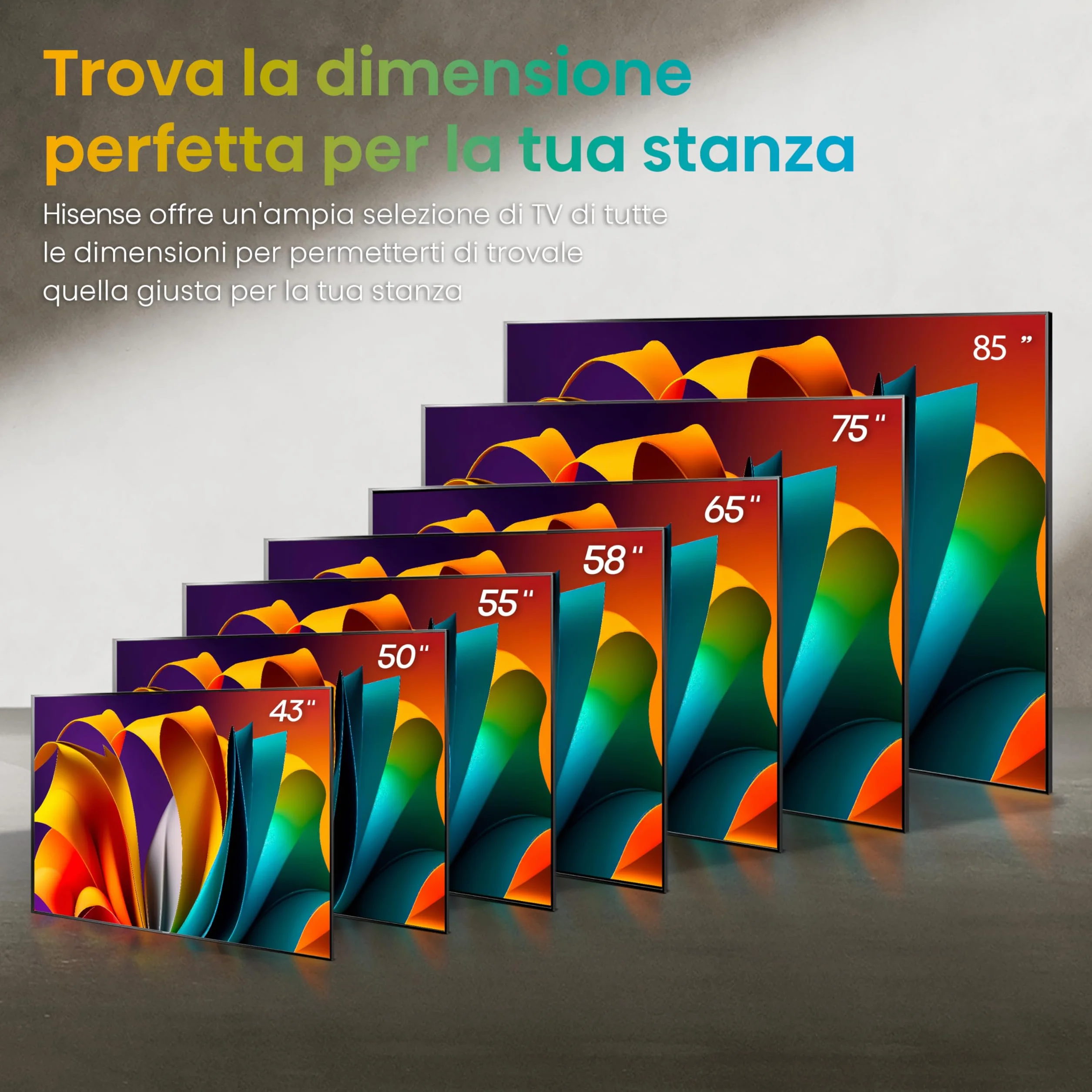 Hisense TV 55" 4K Ultra HD 55E63NT, Smart TV VIDAA U7, Dolby Vision, HDR 10+, DTS Virtual:X, Game Mode Plus, Alexa Built-in, VIDAA Voice, DVB-T2/S2 HEVC 10